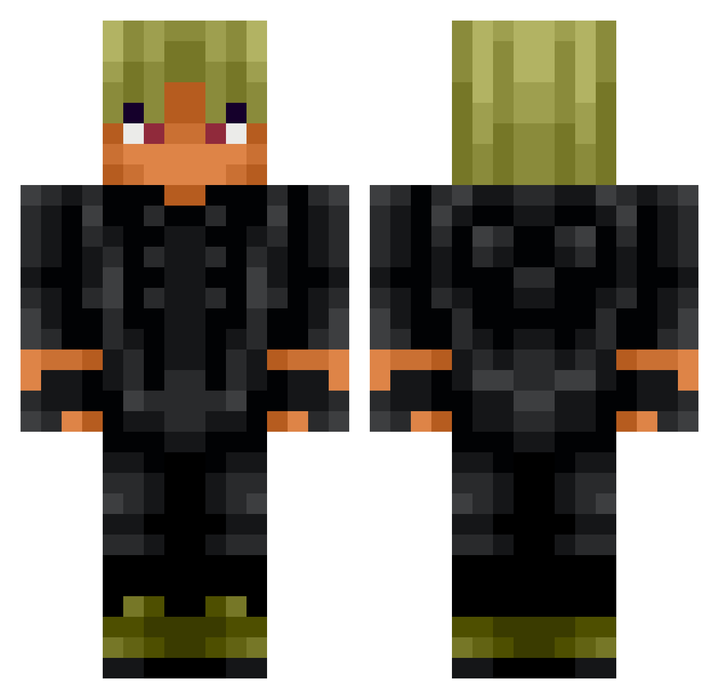 YAMEROS Minecraft skin, front and back view