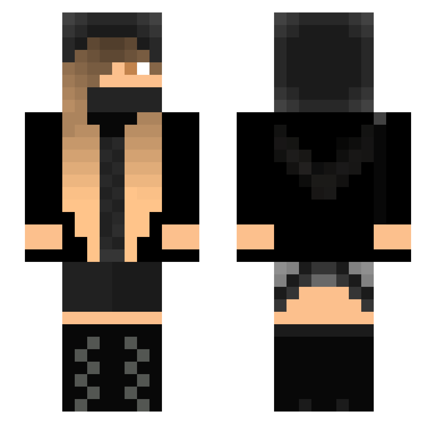 Sprackle Minecraft skin, front and back view