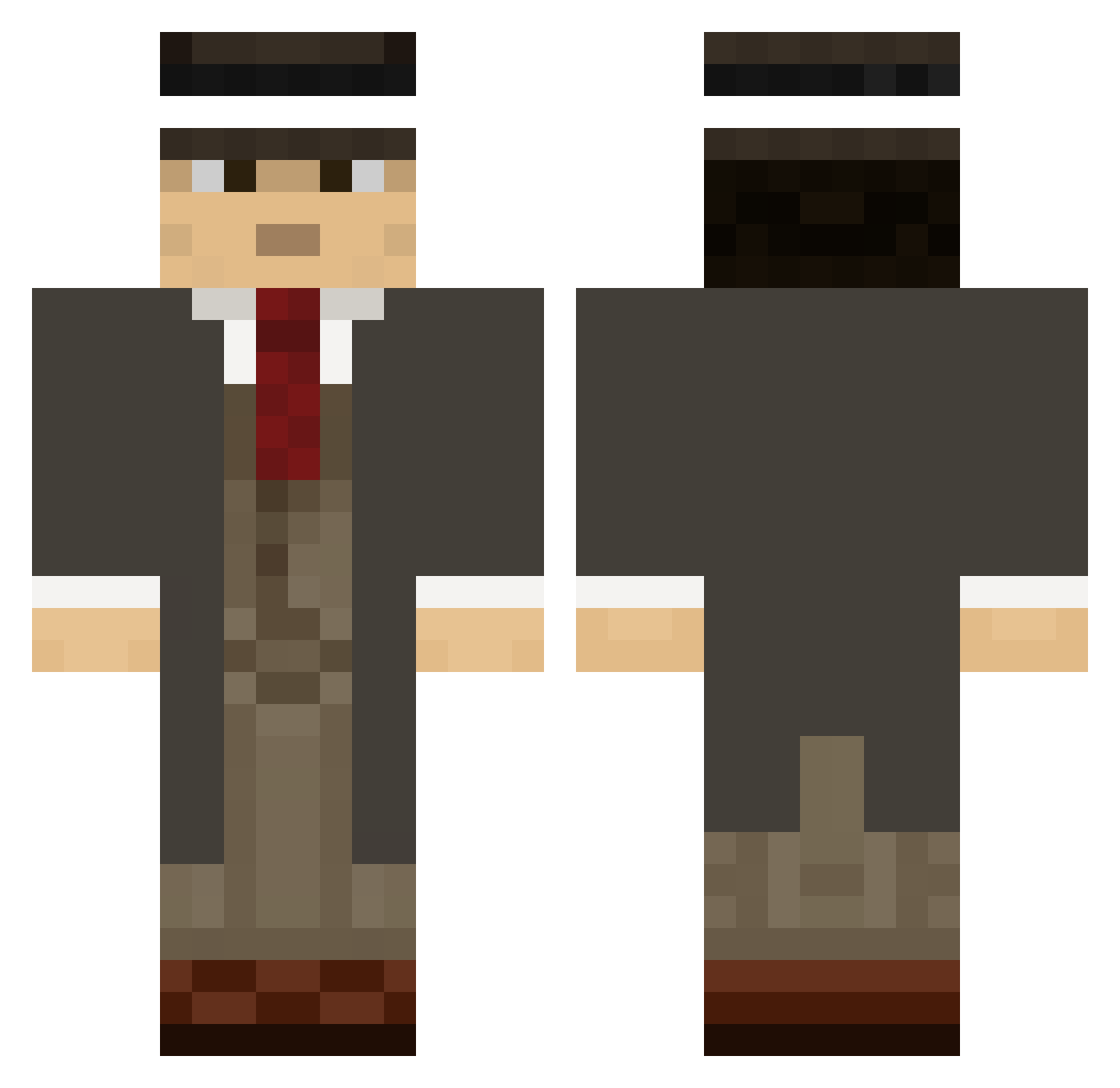 Inspecti Minecraft skin, front and back view