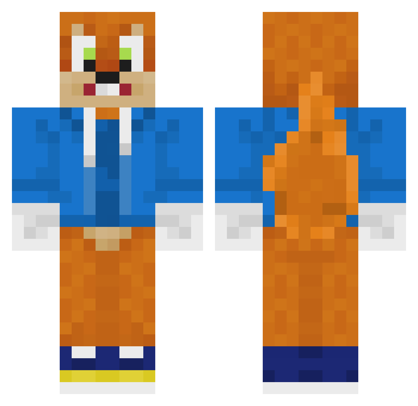 Thring Minecraft skin, front and back view