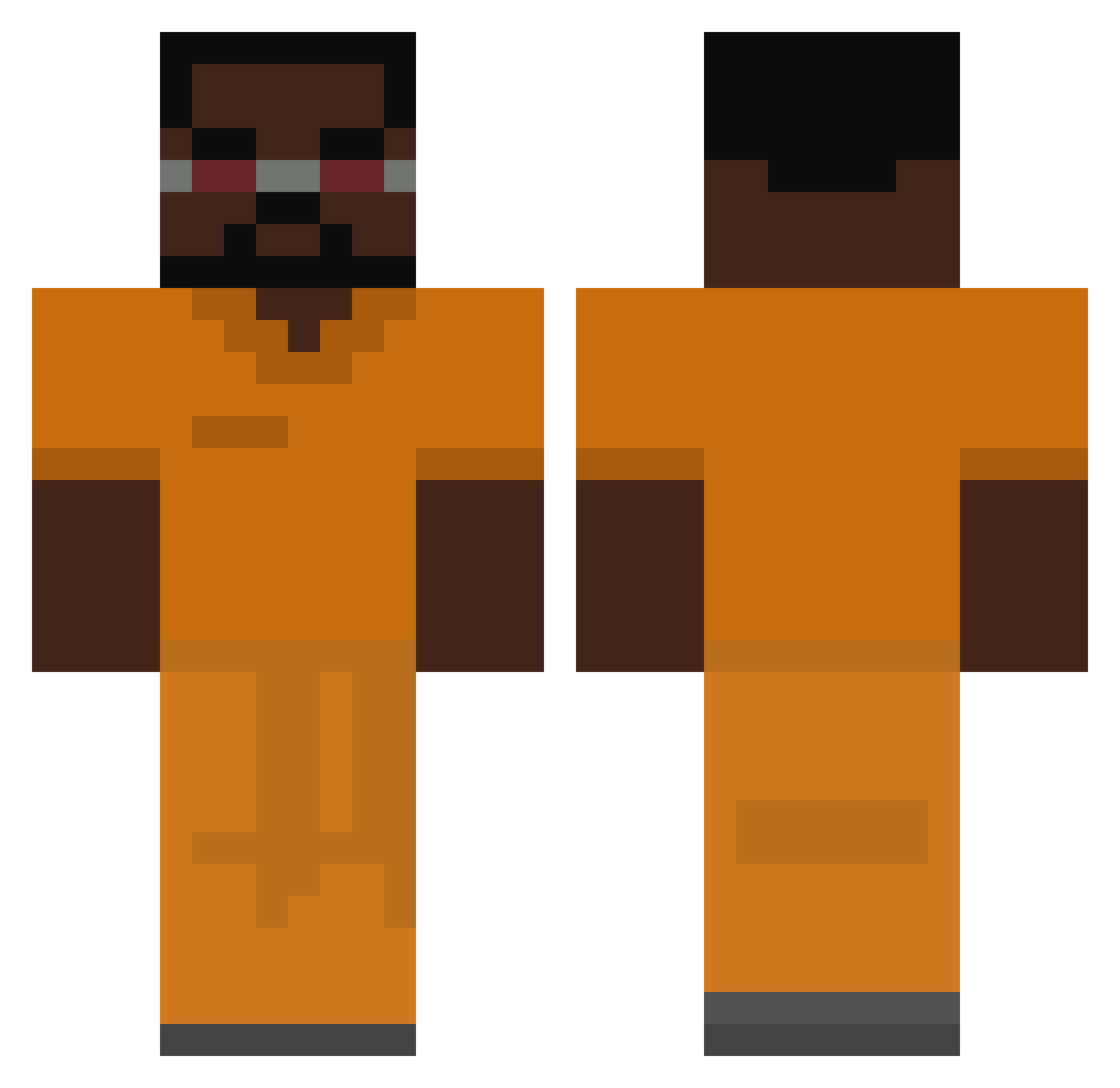 HealingDuDDD Minecraft skin, front and back view
