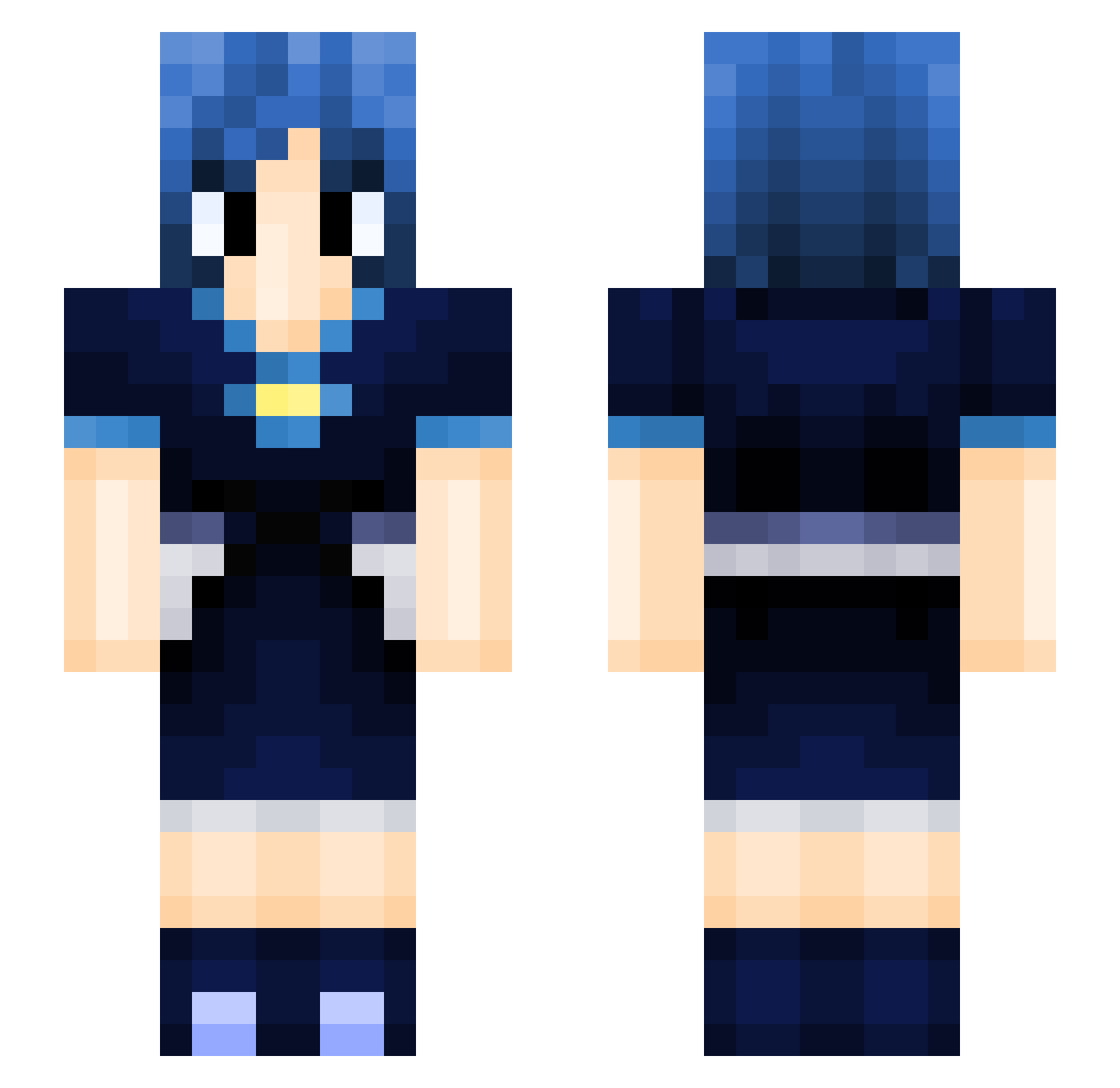 izBevsh_ Minecraft skin, front and back view