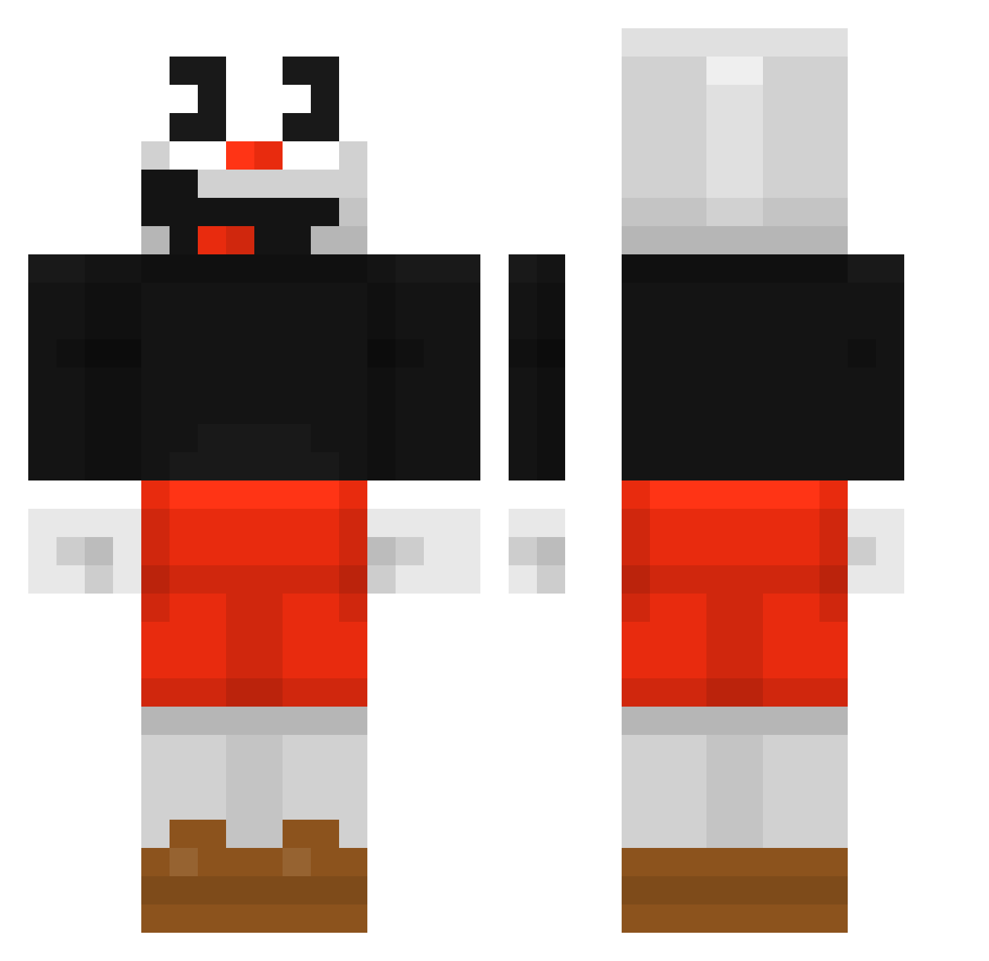 jaden920 Minecraft skin, front and back view