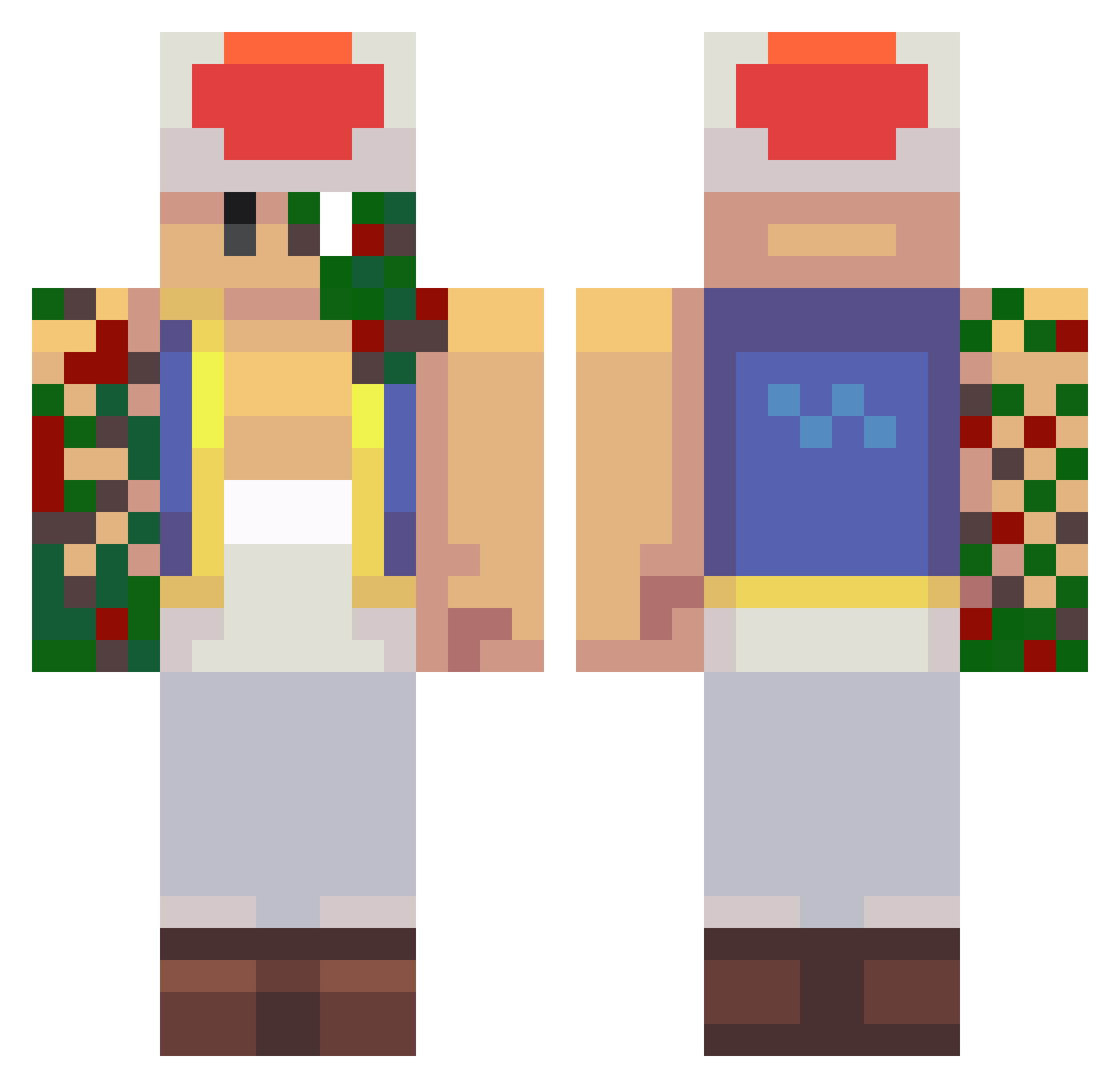 Almighty_Toe Minecraft skin, front and back view