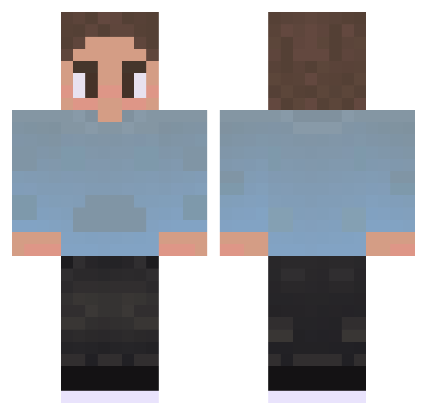 INFINITI010 Minecraft skin, front and back view