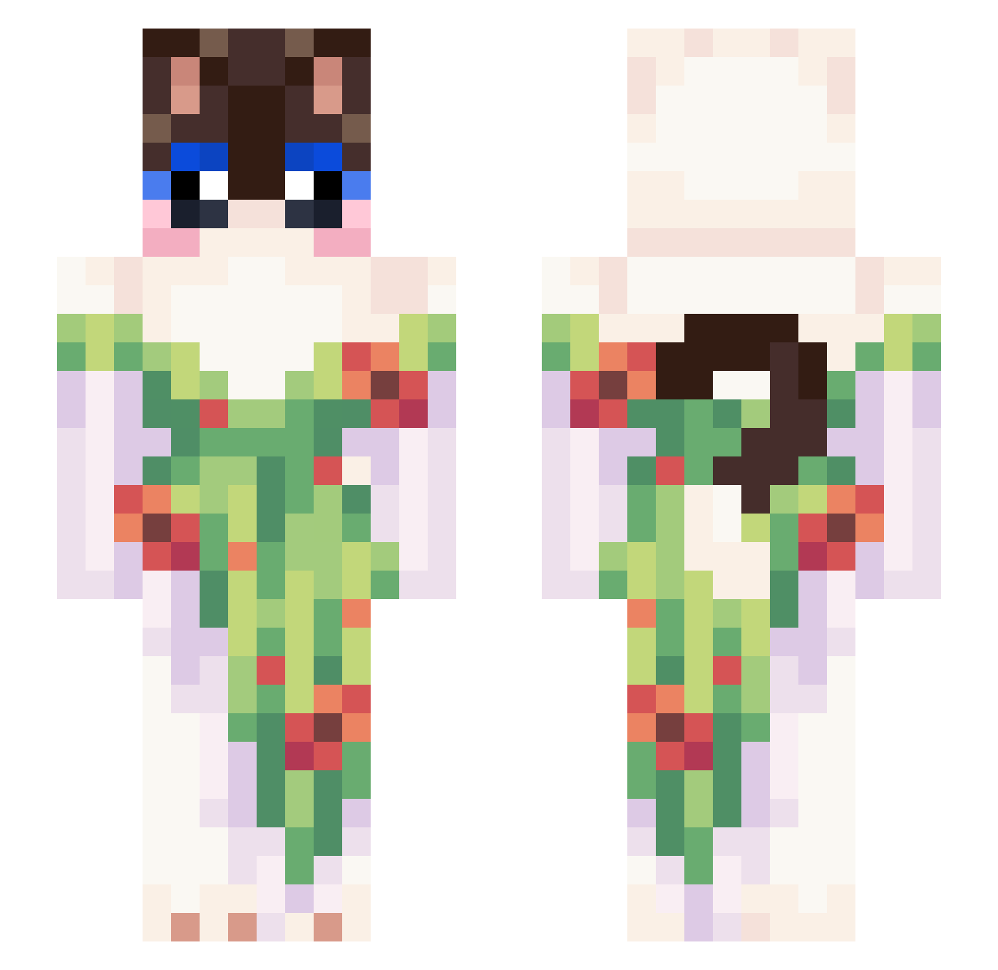 zamZ0 Minecraft skin, front and back view