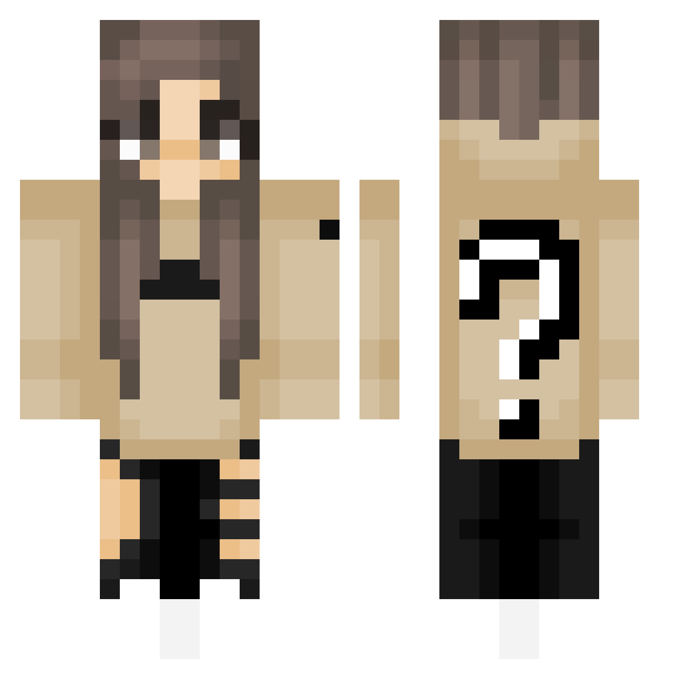 naddalieee Minecraft skin, front and back view