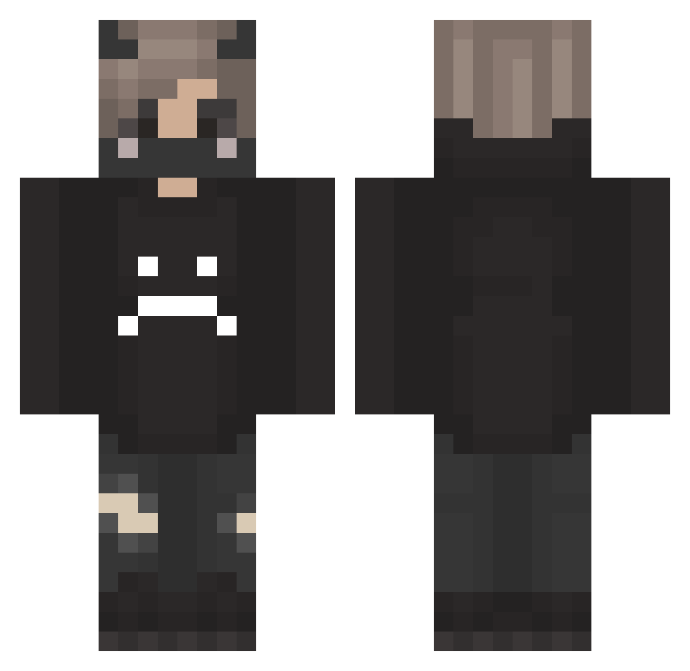FDV_Conaway Minecraft skin, front and back view