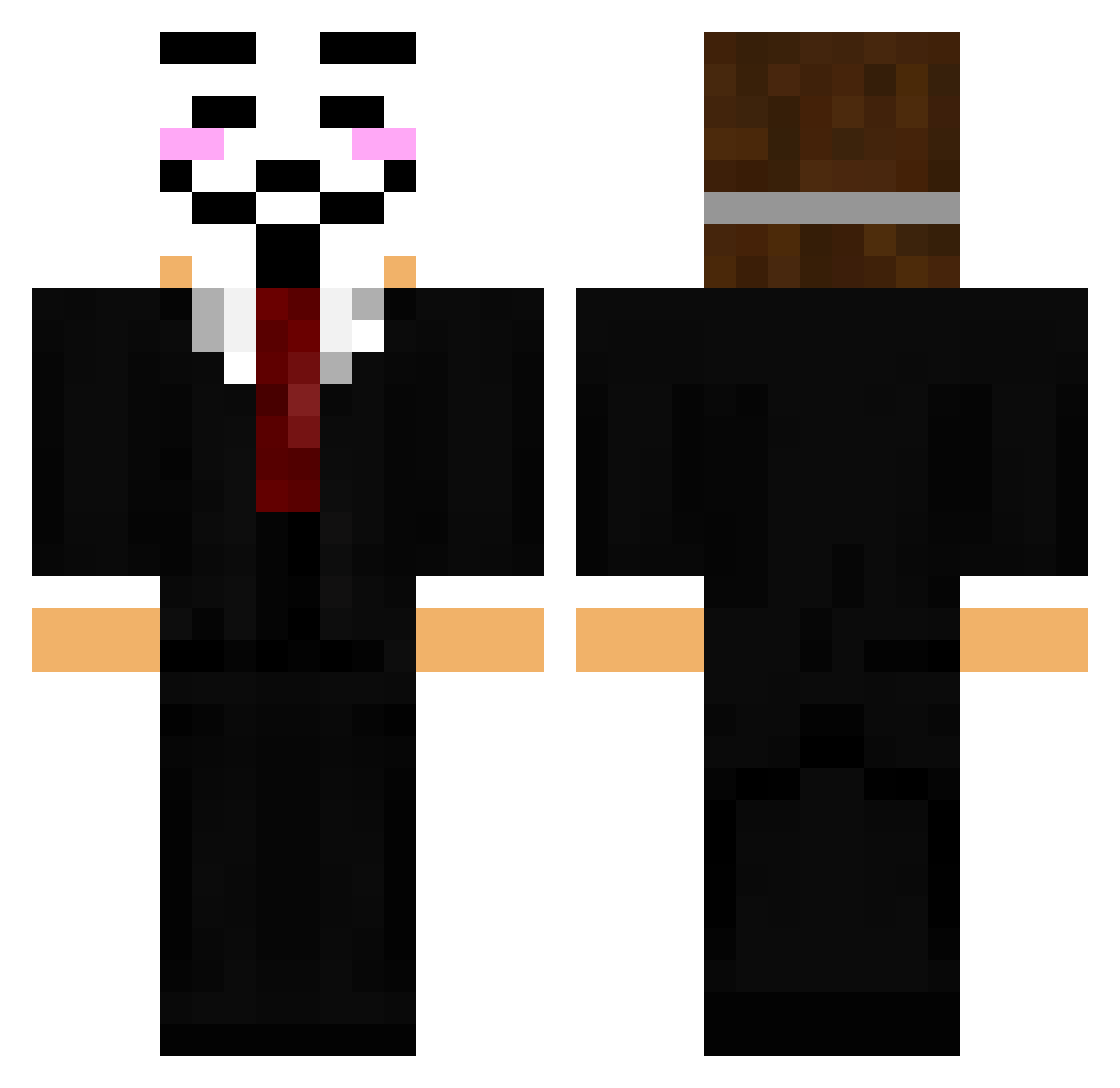 Jakob130301 Minecraft skin, front and back view