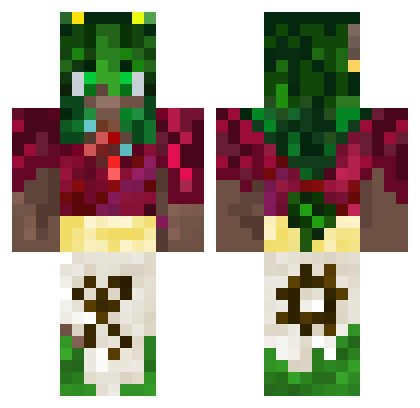 sheepsIn_spaces Minecraft skin, front and back view