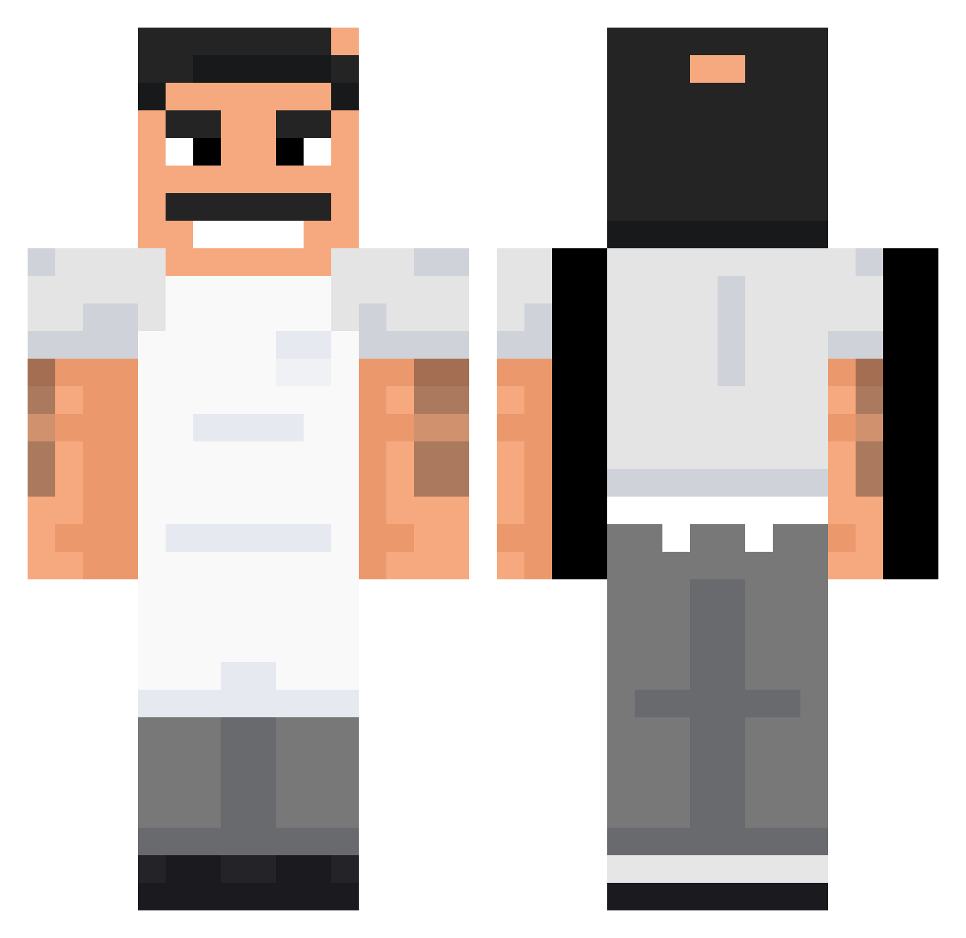 xtrapickls Minecraft skin, front and back view