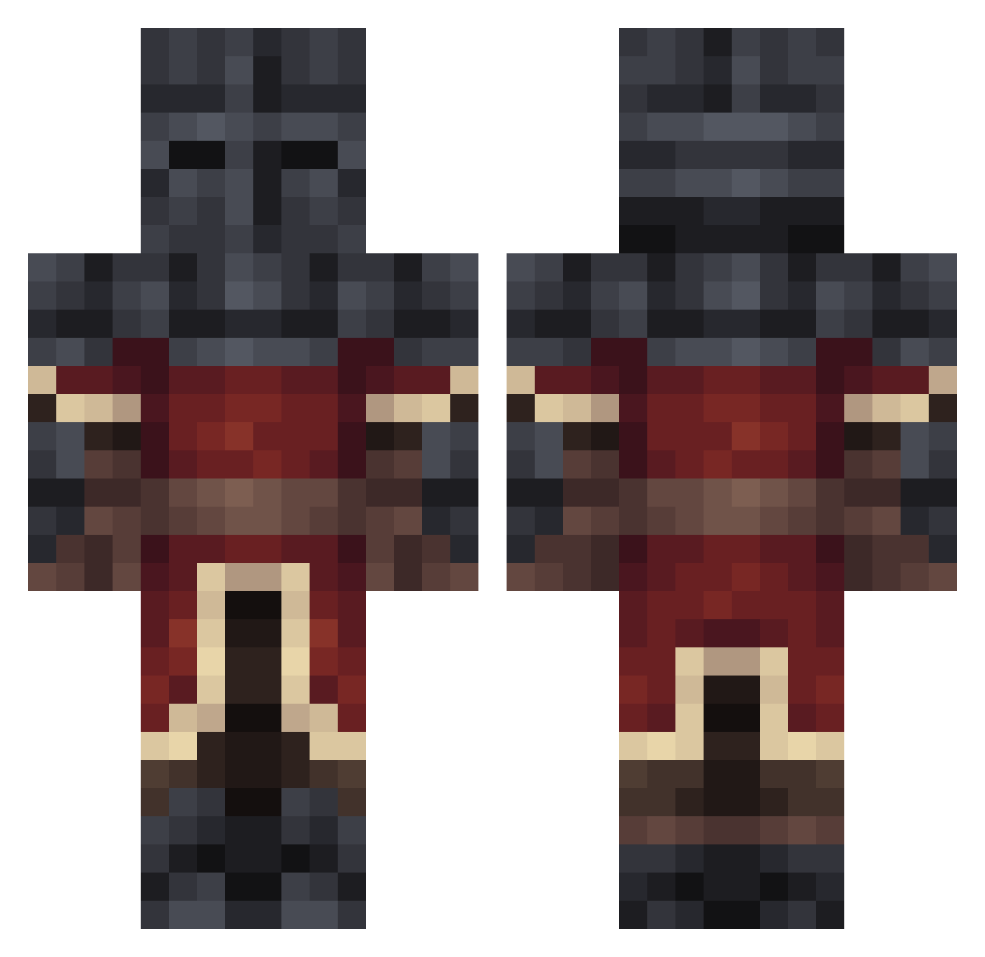 FewestSpace Minecraft skin, front and back view