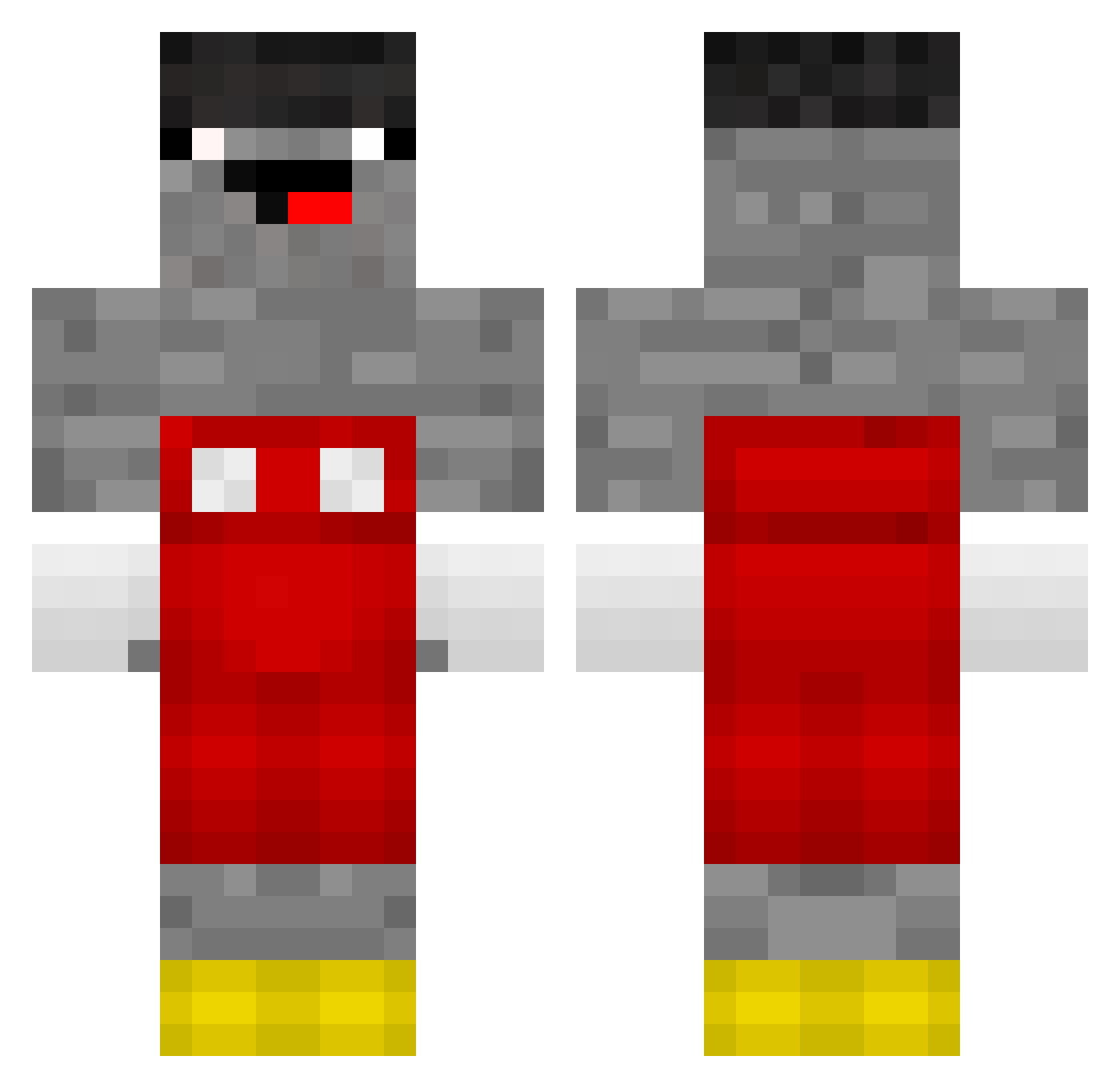 Joachim Minecraft skin, front and back view