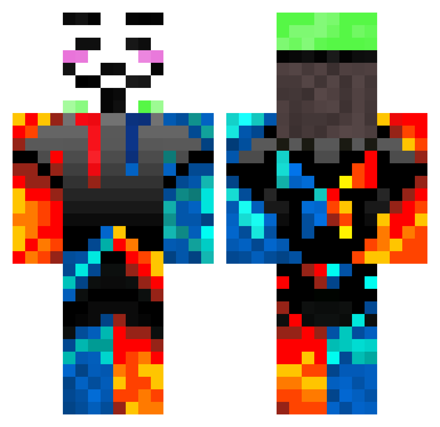 danishard007 Minecraft skin, front and back view