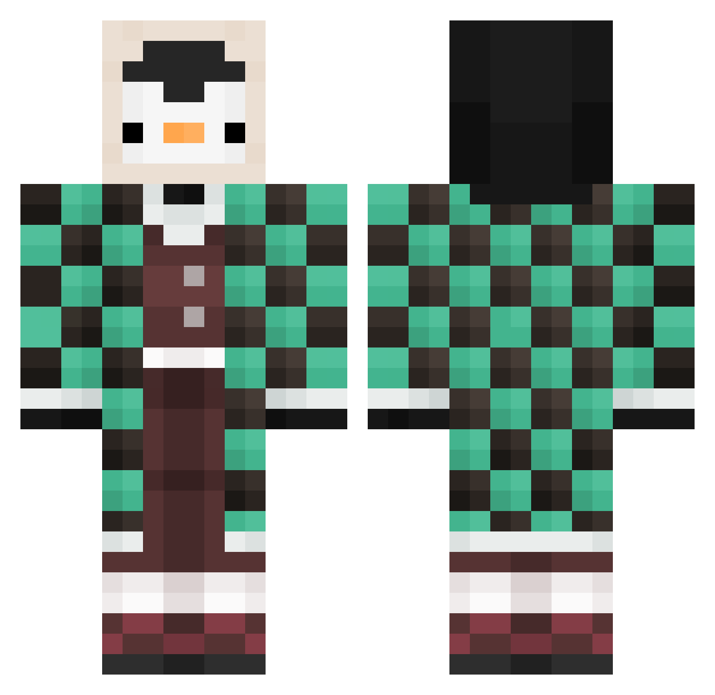 SylasKP Minecraft skin, front and back view
