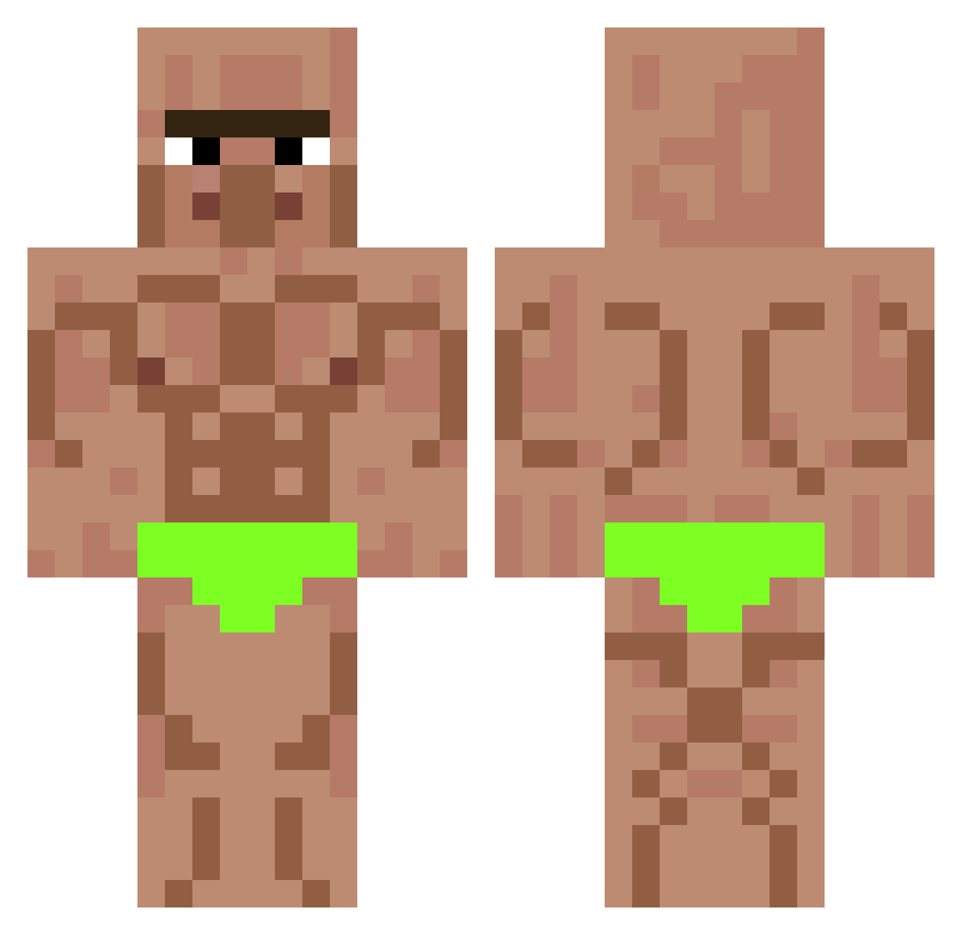____King____ Minecraft skin, front and back view
