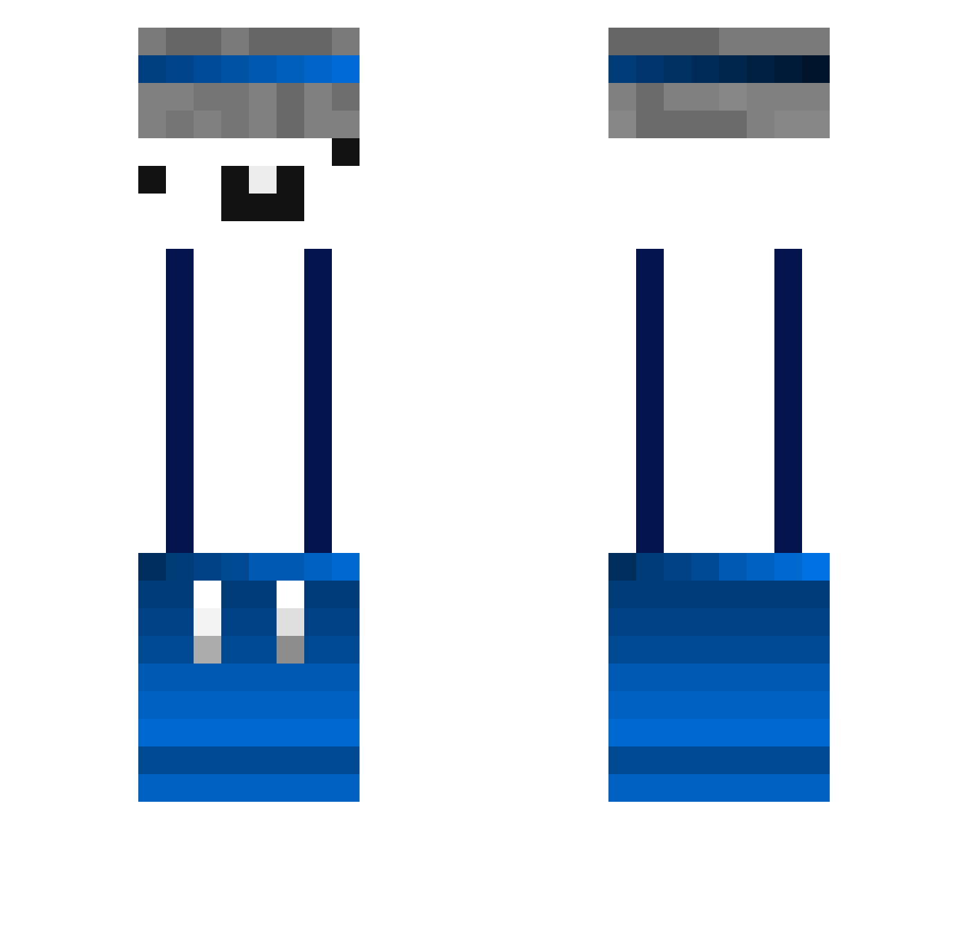 Stron27 Minecraft skin, front and back view