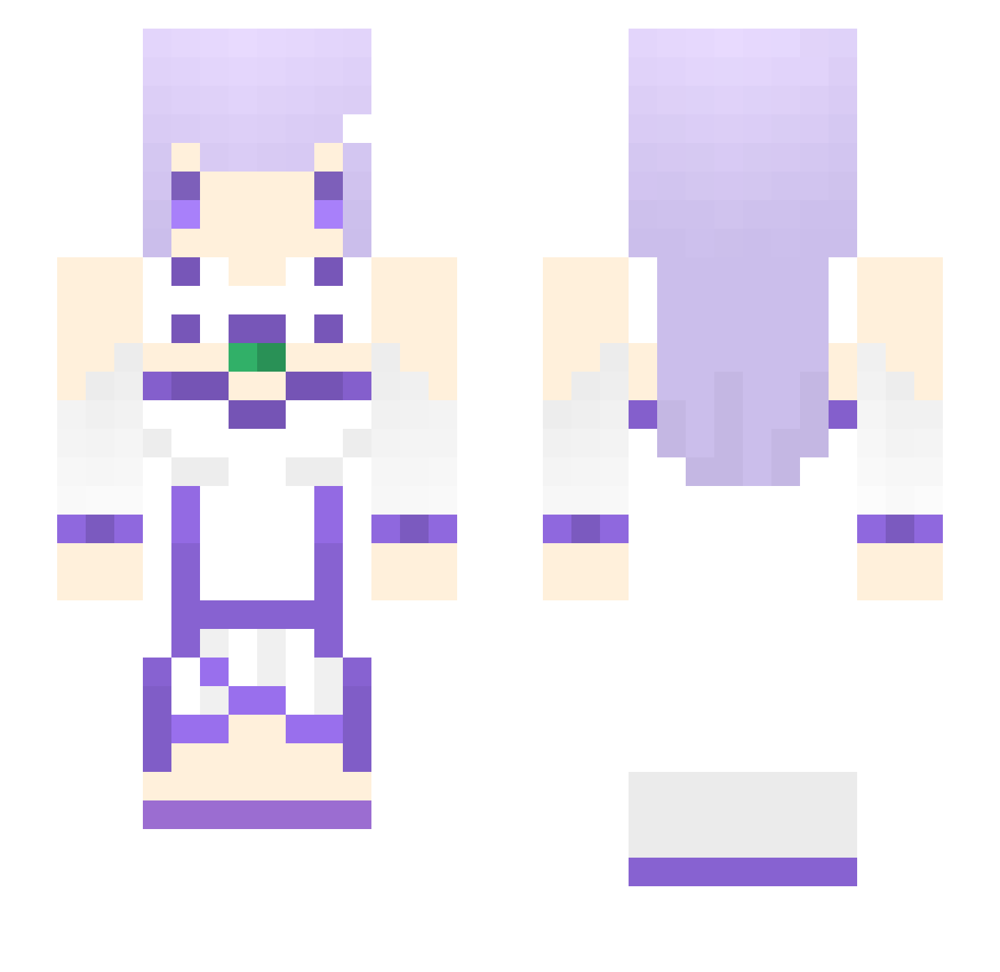 opkingdon Minecraft skin, front and back view