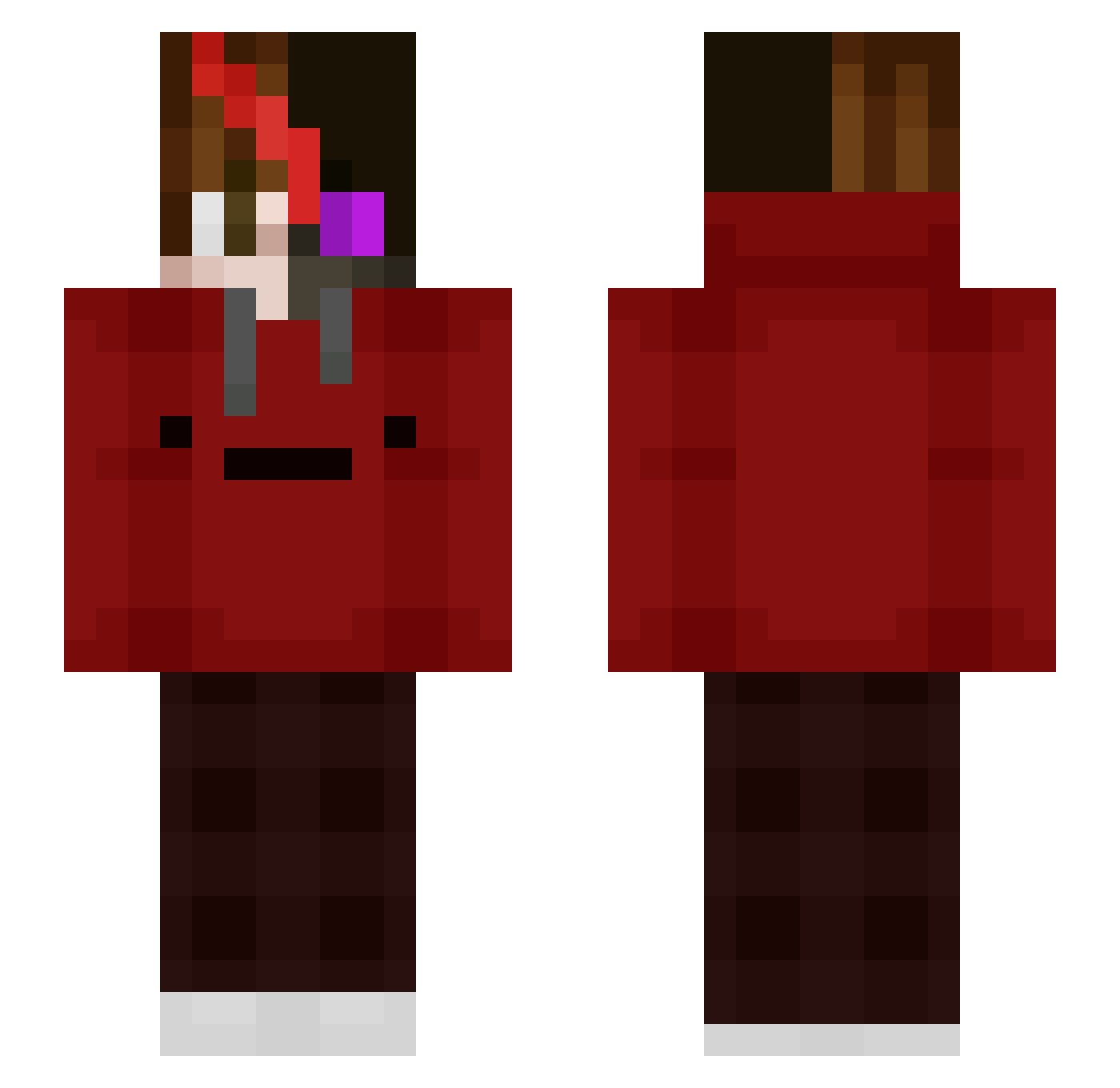 nightmaresebiii Minecraft skin, front and back view