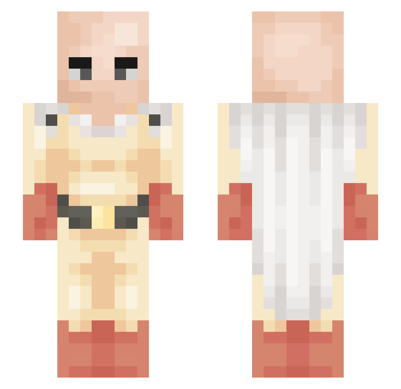 AruTiraminsu Minecraft skin, front and back view