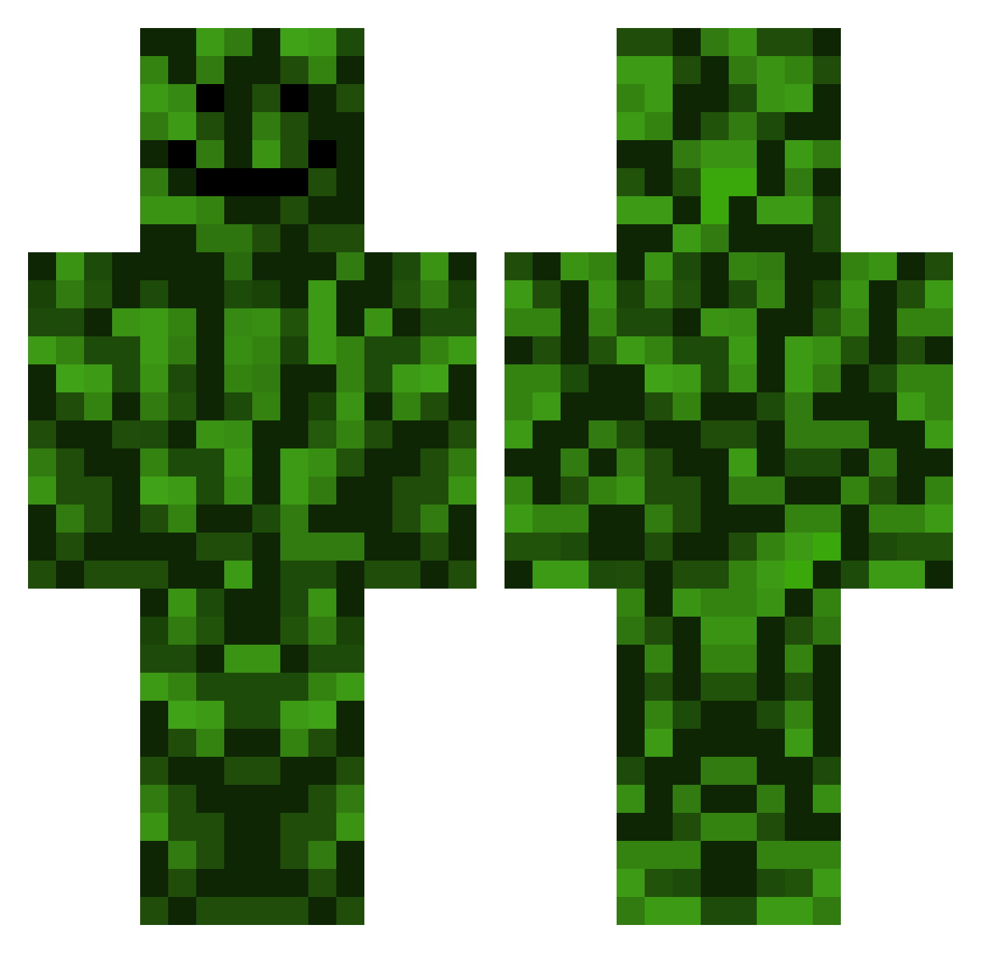 dahoon Minecraft skin, front and back view