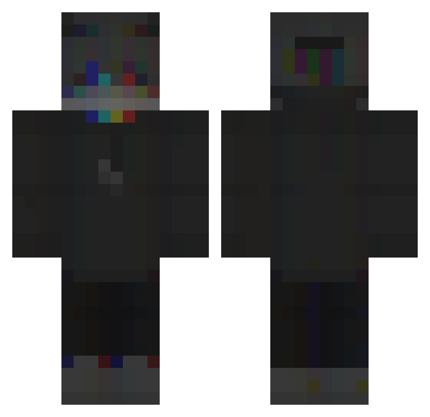 MatZeerr Minecraft skin, front and back view