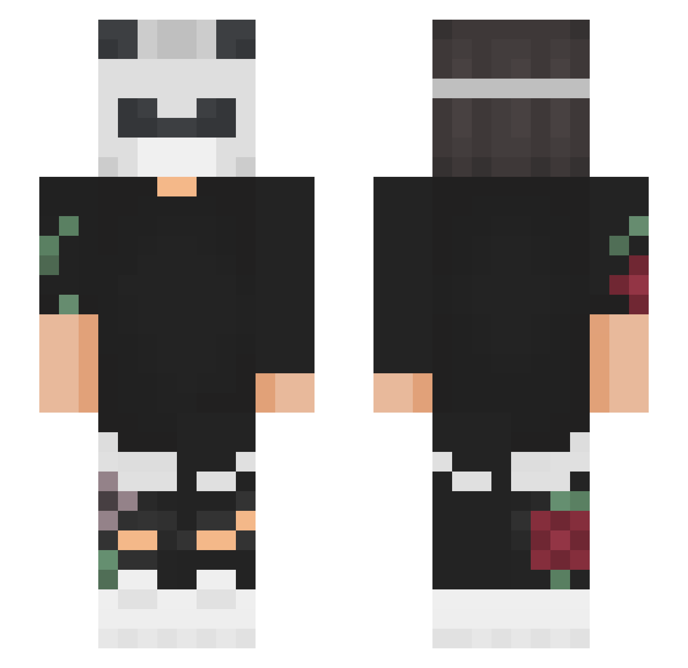 ItsTixuu Minecraft skin, front and back view