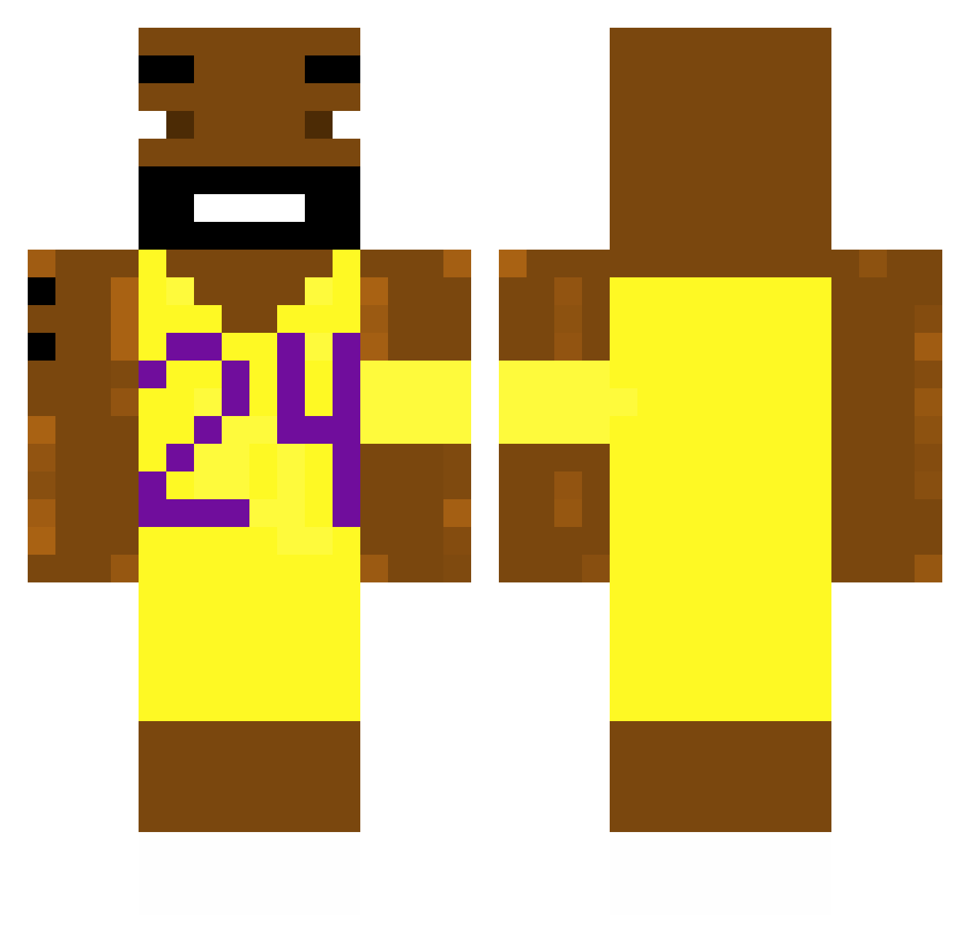 cresxnt Minecraft skin, front and back view