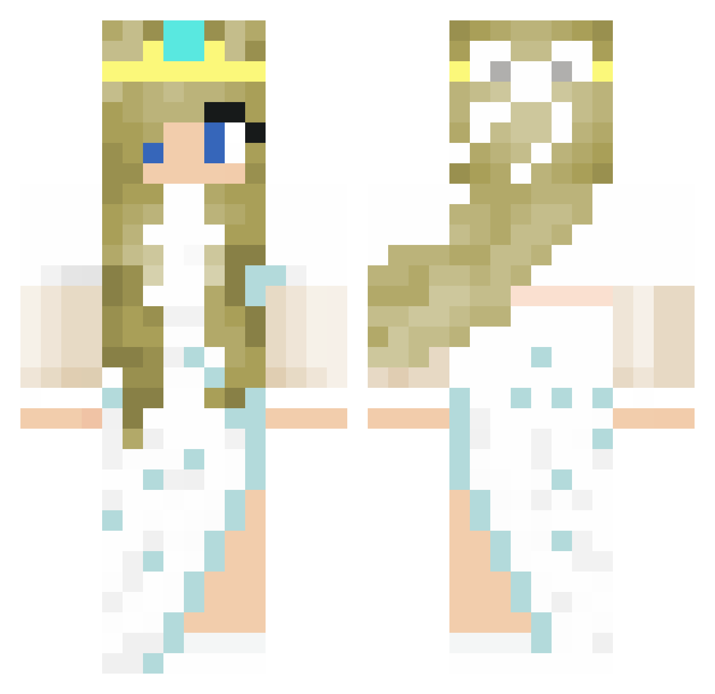 Snoeys228 Minecraft skin, front and back view