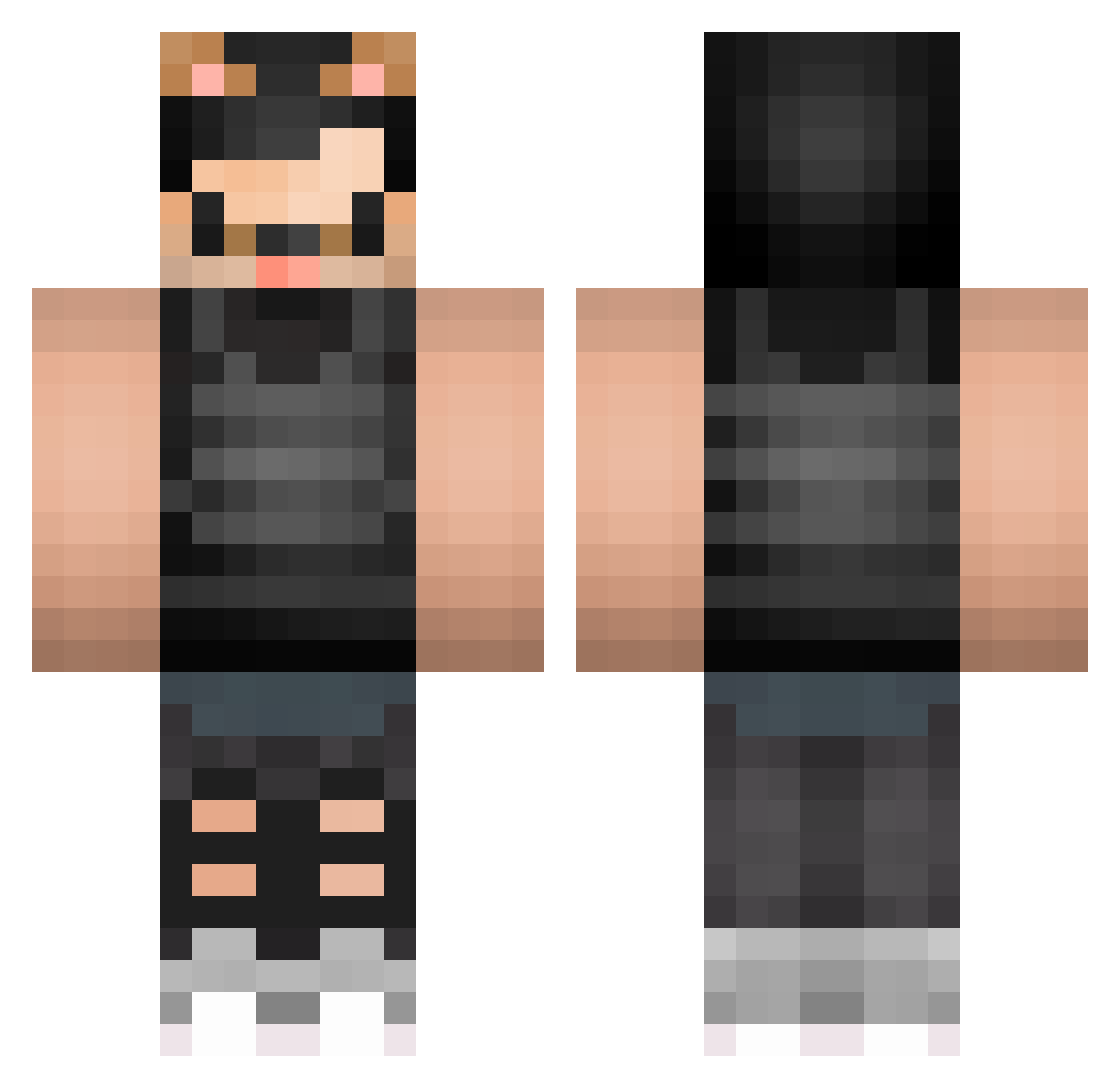 DiihBala22 Minecraft skin, front and back view