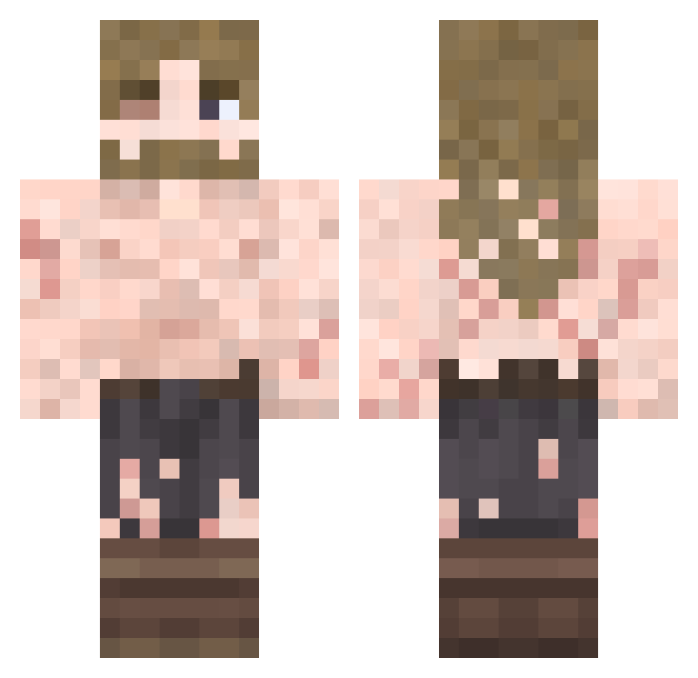 Birdy_RM Minecraft skin, front and back view