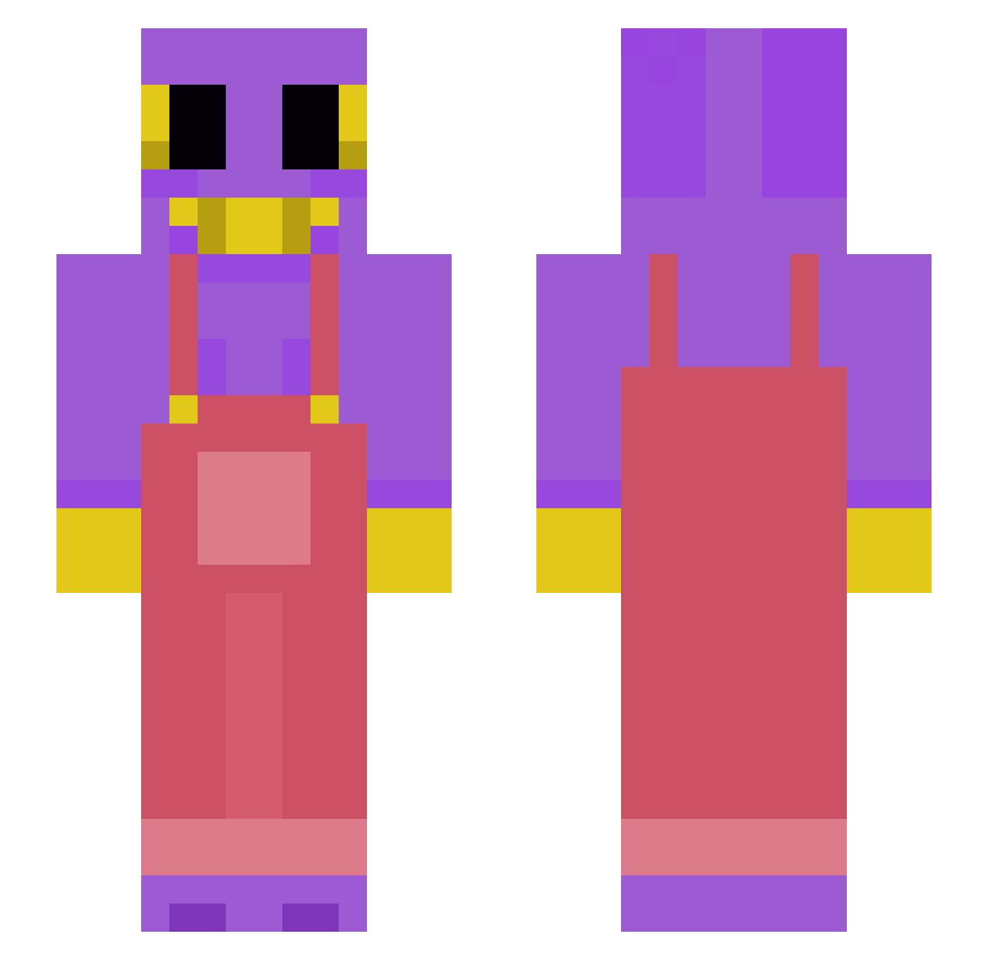 nolongerfrog Minecraft skin, front and back view
