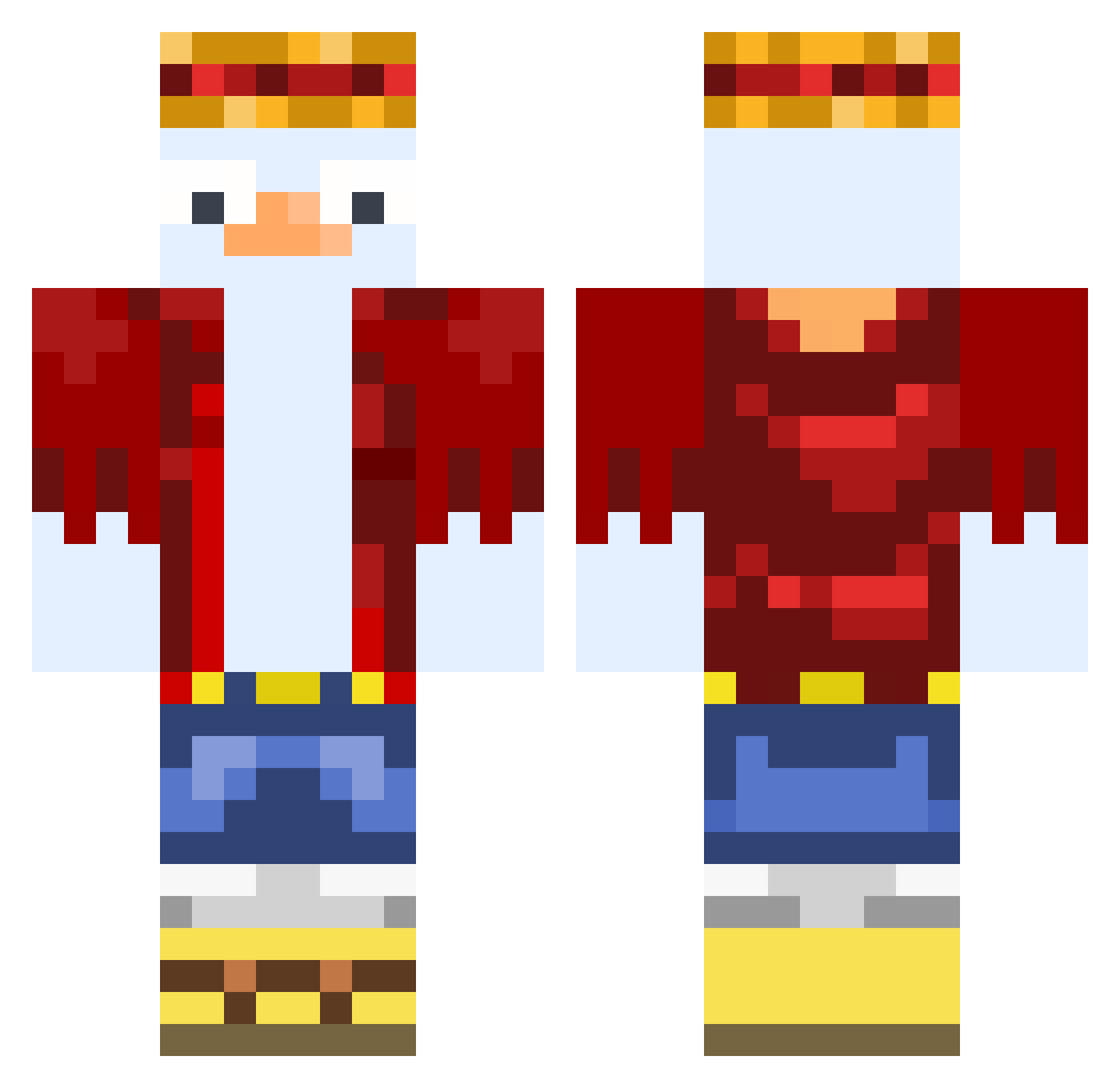 b6oo6ka Minecraft skin, front and back view