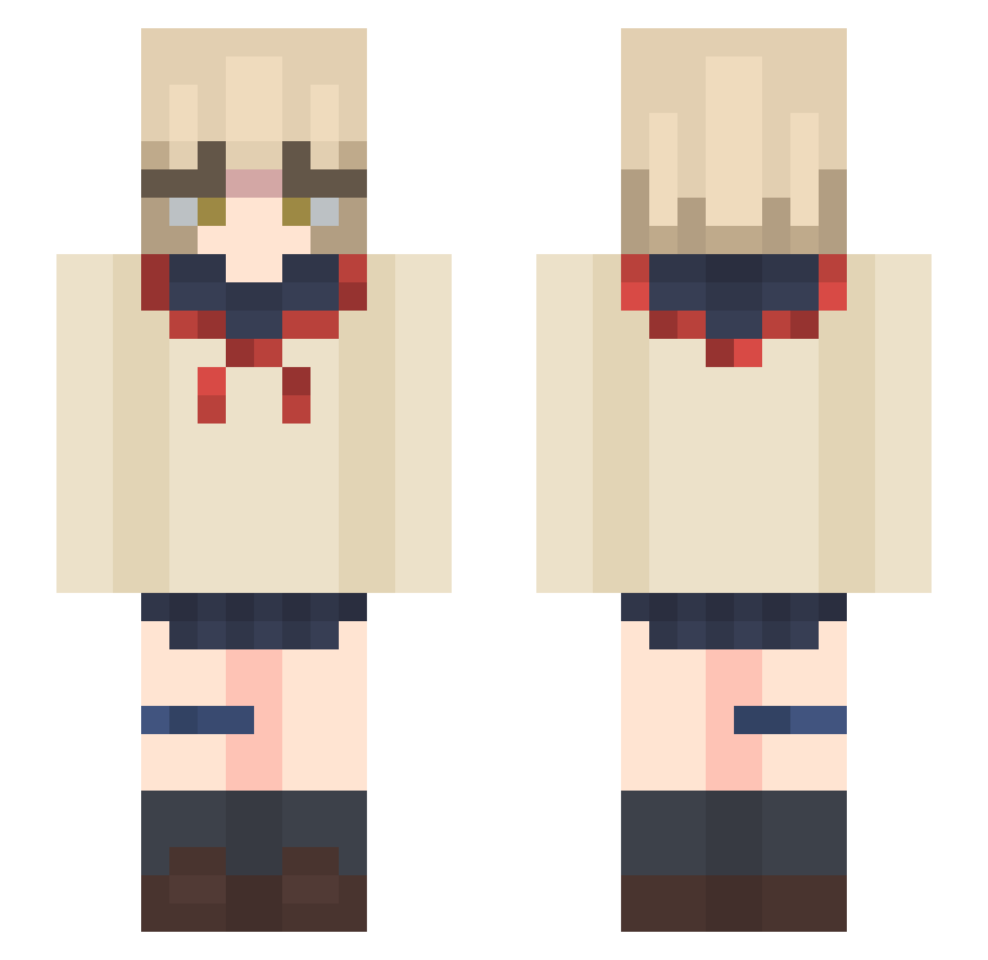 ophanym Minecraft skin, front and back view