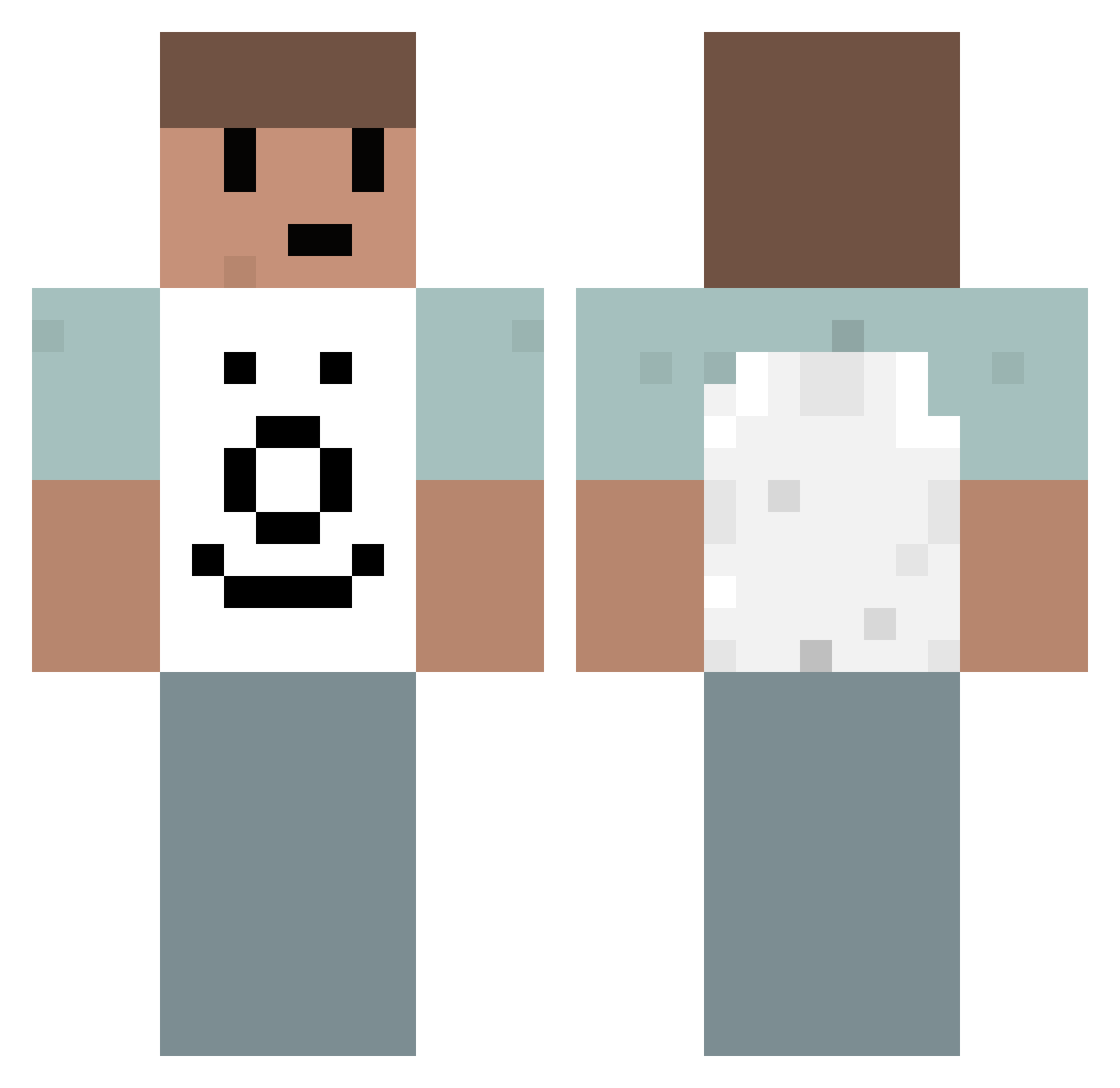 wh0isrevenge Minecraft skin, front and back view