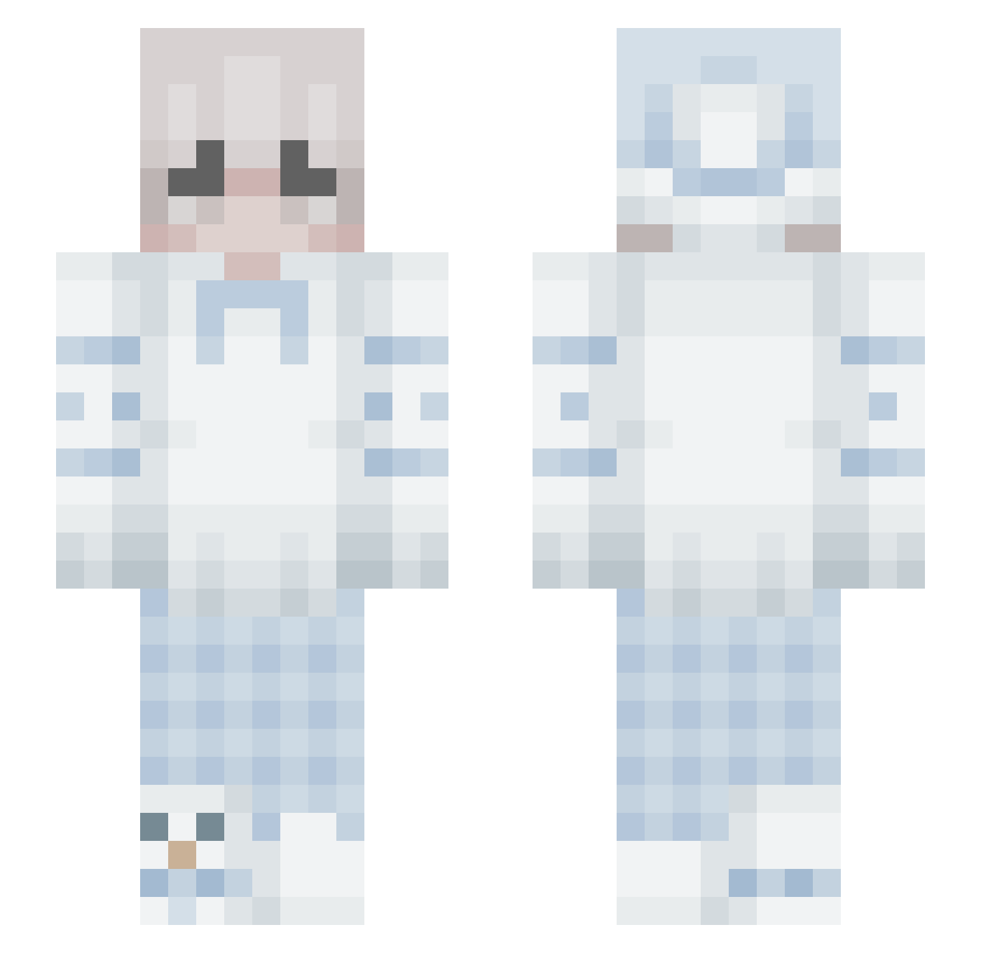 Klutchaistaken Minecraft skin, front and back view