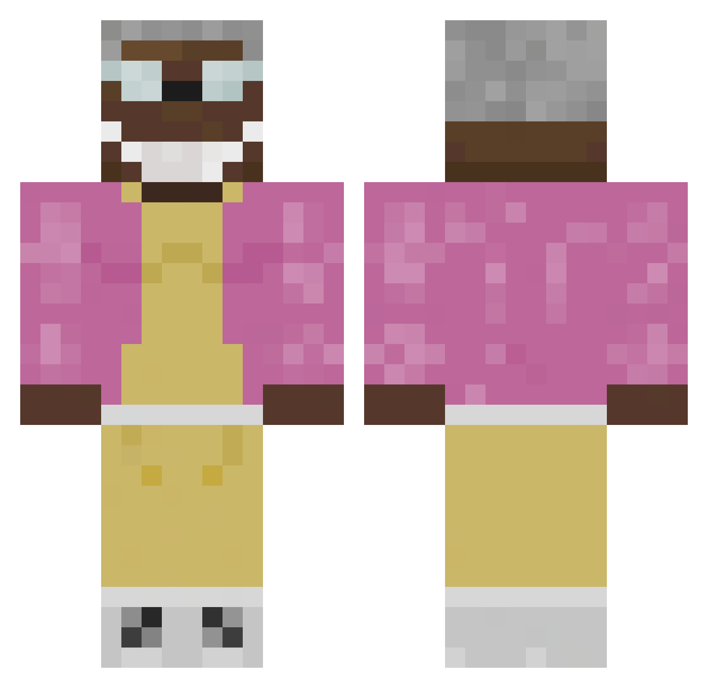 albert_22 Minecraft skin, front and back view