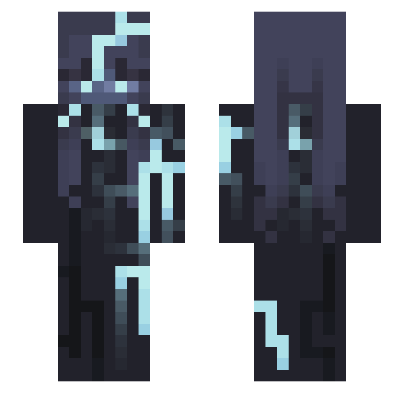 mira1chuu Minecraft skin, front and back view