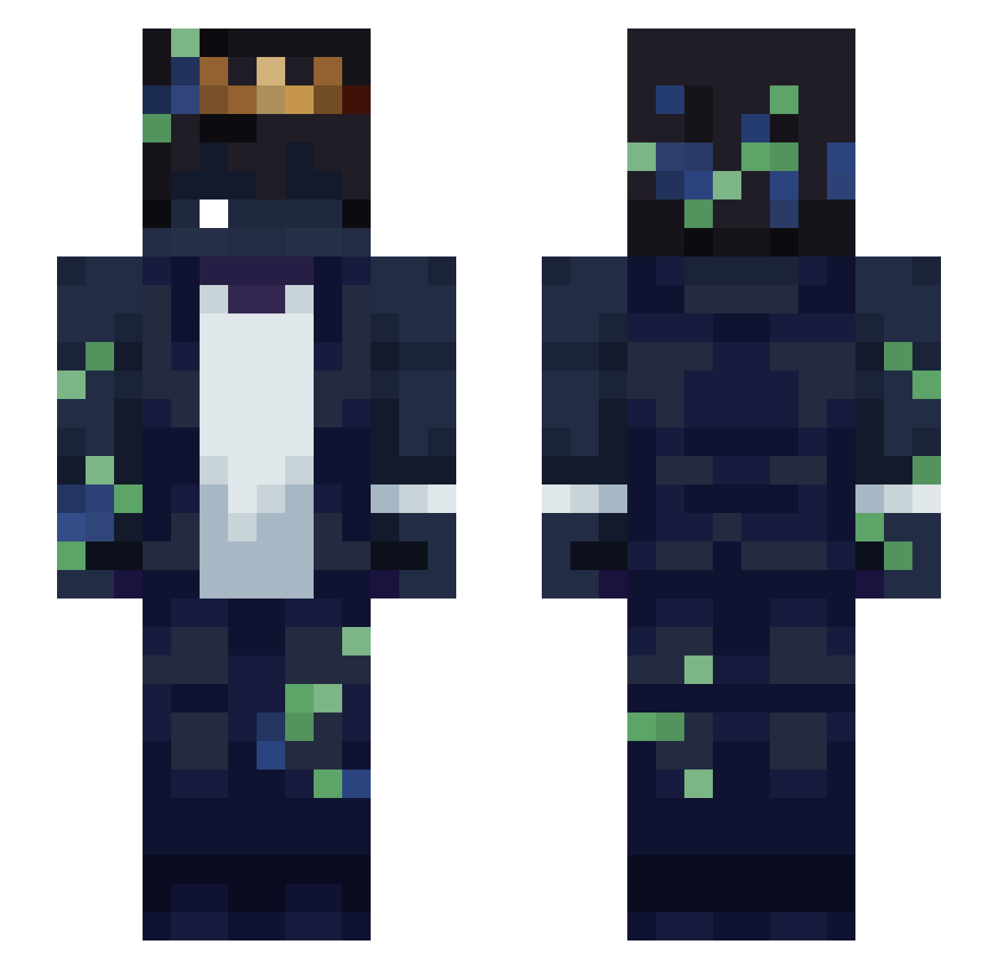 Rasde Minecraft skin, front and back view