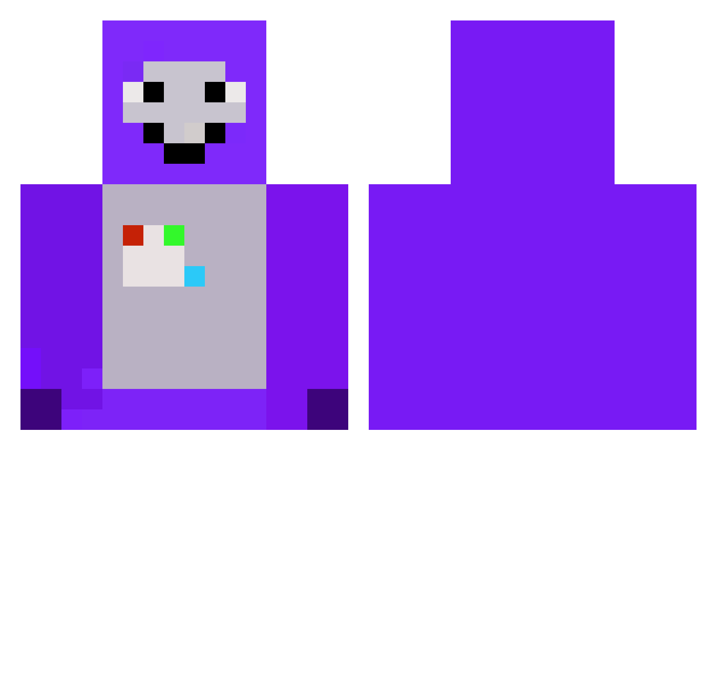 Just_A_Noob1234 Minecraft skin, front and back view