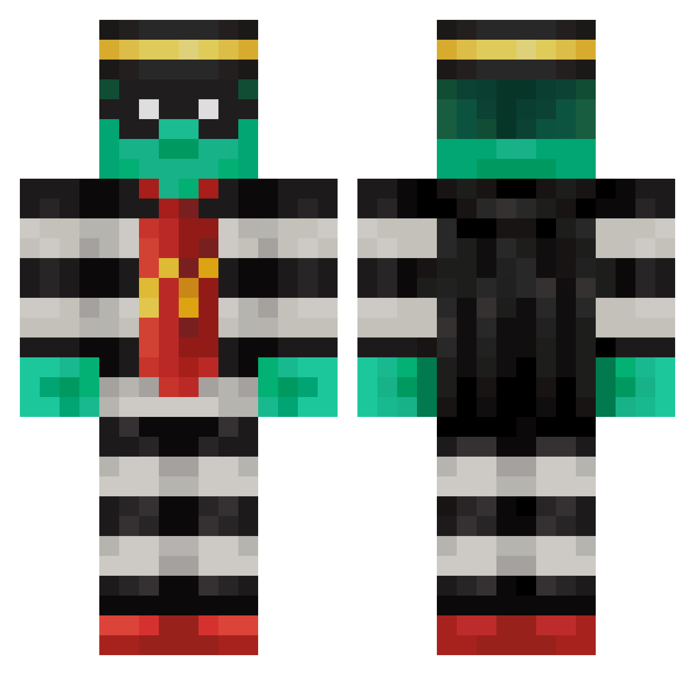 Trunk181 Minecraft skin, front and back view