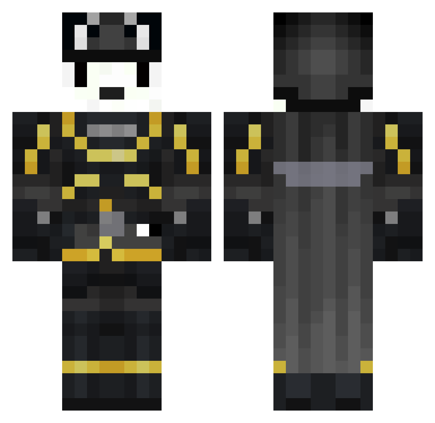 TooNight12 Minecraft skin, front and back view