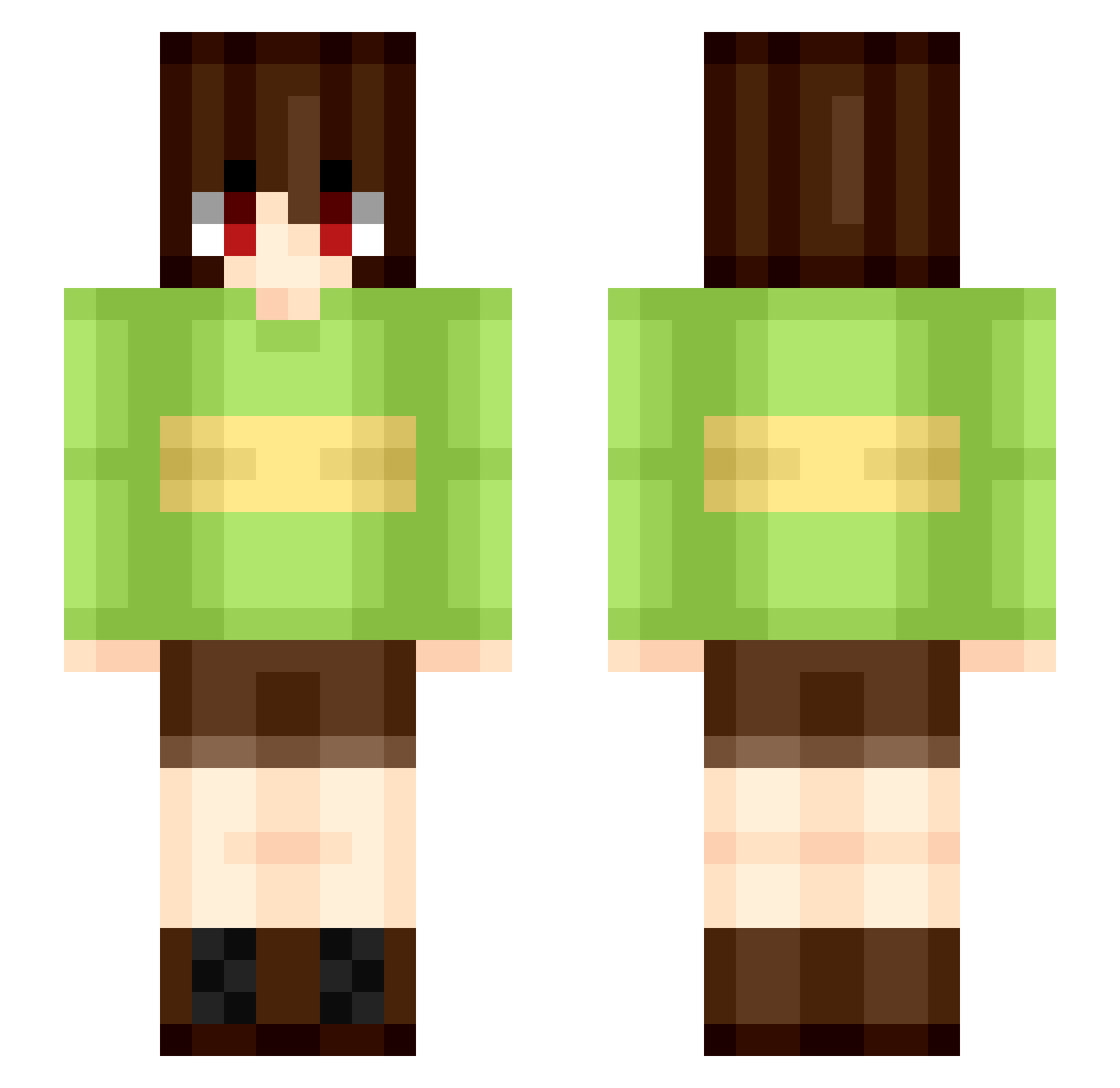 EclipseWraith Minecraft skin, front and back view