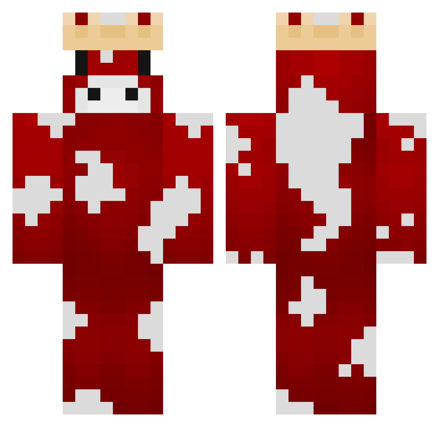 EbayDoctor Minecraft skin, front and back view