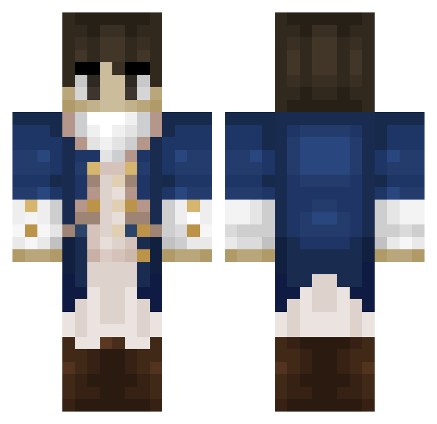 _K0I_ Minecraft skin, front and back view