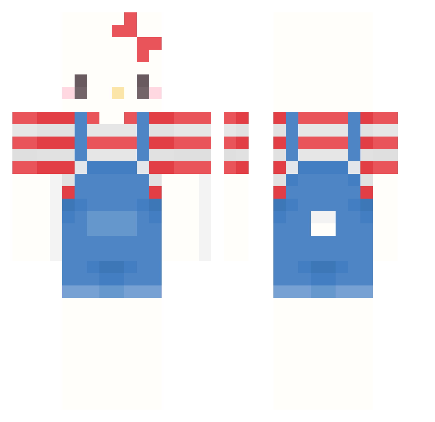 kiarax17 Minecraft skin, front and back view