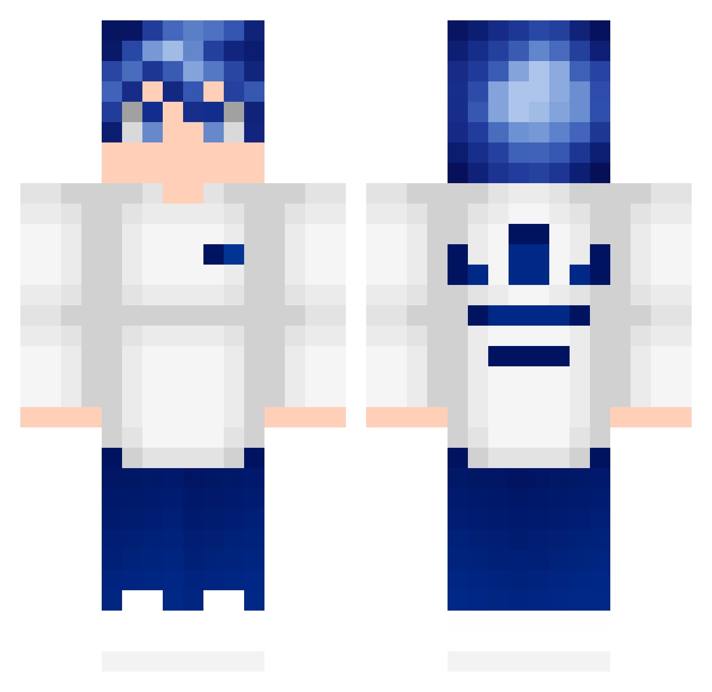 Metido Minecraft skin, front and back view