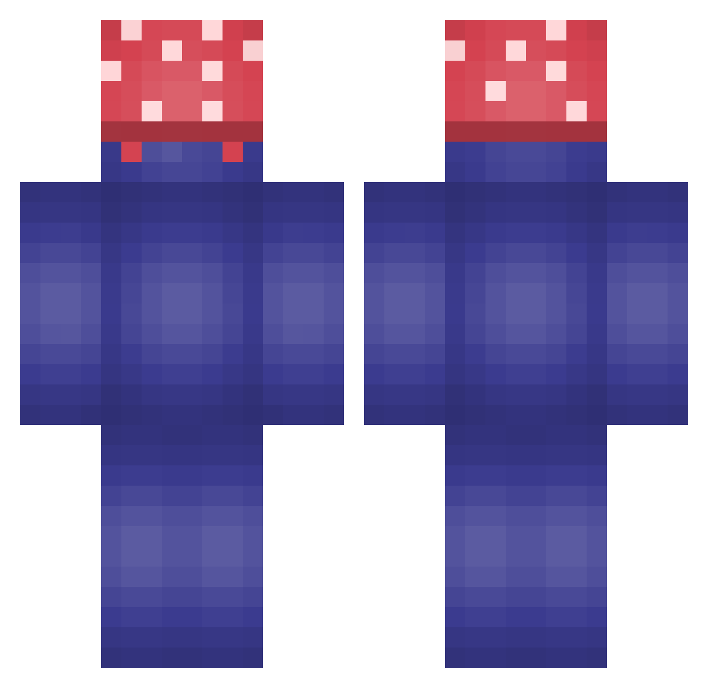 trixo0 Minecraft skin, front and back view