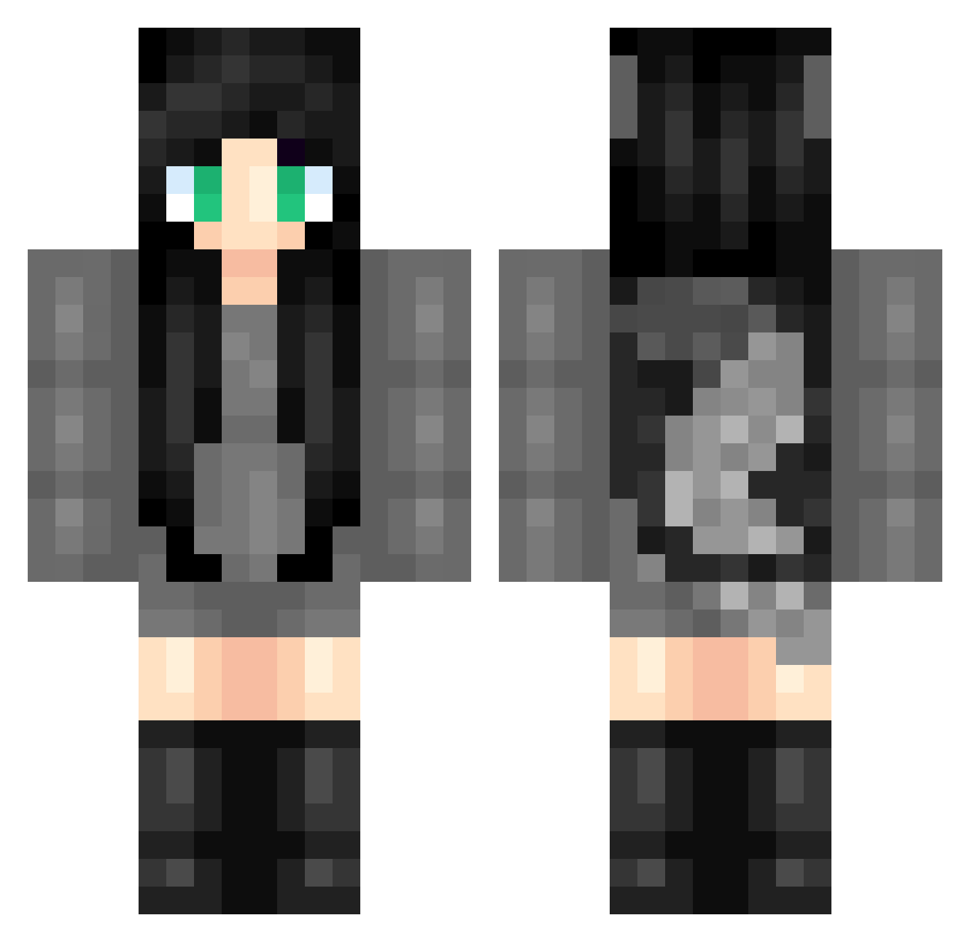 iHasVeryGoodName Minecraft skin, front and back view