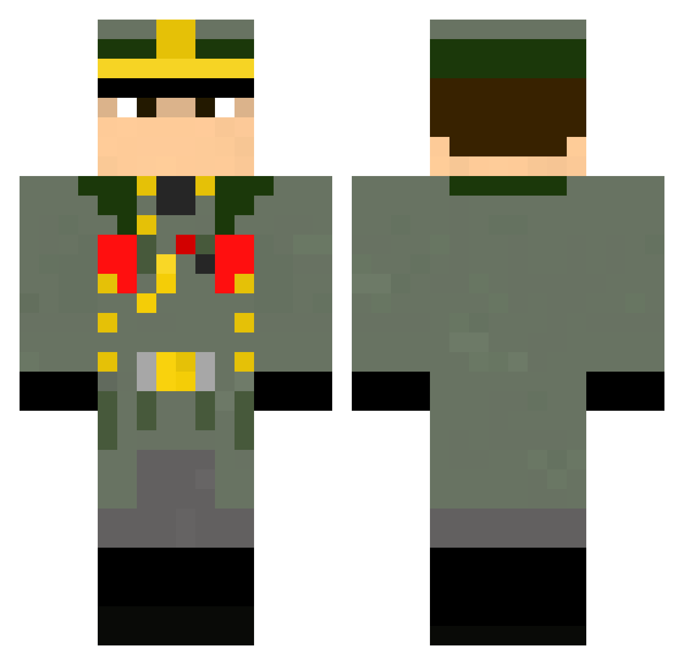 David29Bold Minecraft skin, front and back view